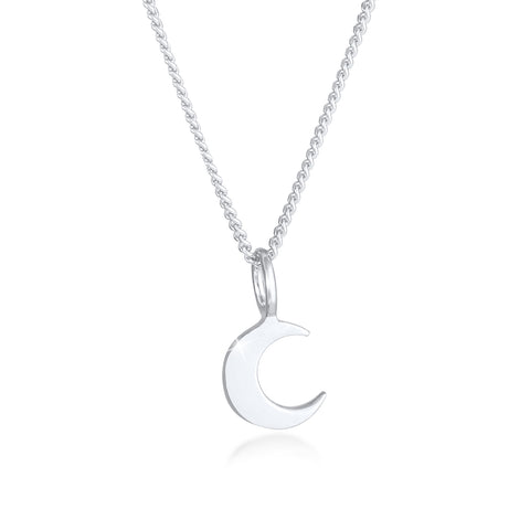 Silber - Elli | Halskette Halbmond | 925 Sterling Silber
