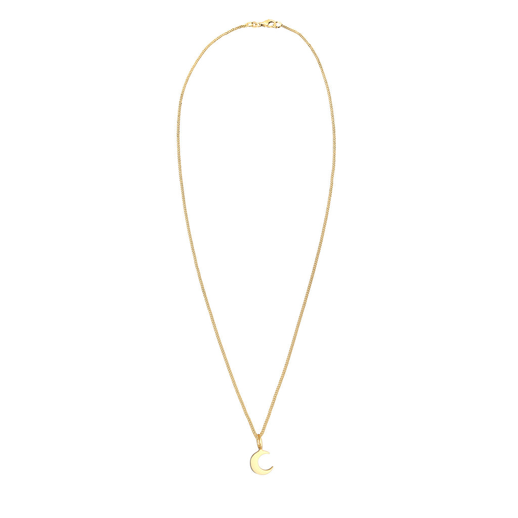 Gold - Elli | Halskette Halbmond | 925 Sterling Silber vergoldet