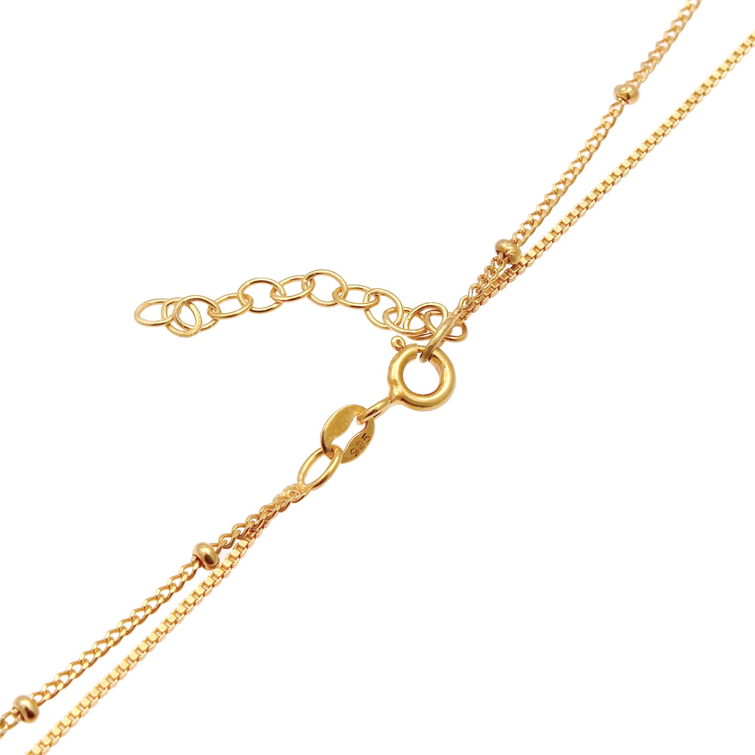 Gold - Elli | Venezianer-Layer-Halskette Geo | 925 Sterling Silber vergoldet