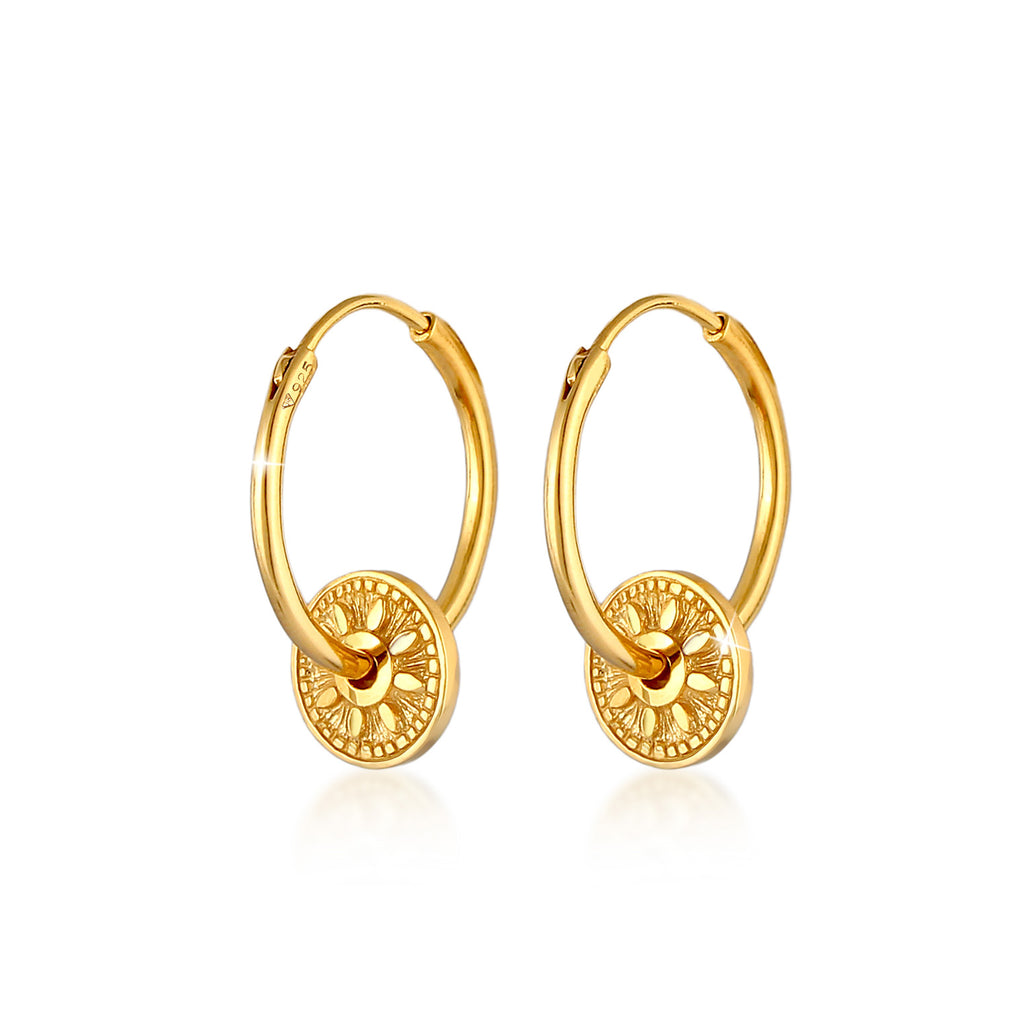 Gold - Elli | Ohrhänger | 925 Sterling Silber vergoldet