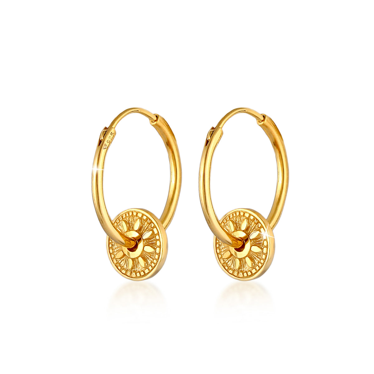 Gold - Elli | Ohrhänger | 925 Sterling Silber vergoldet