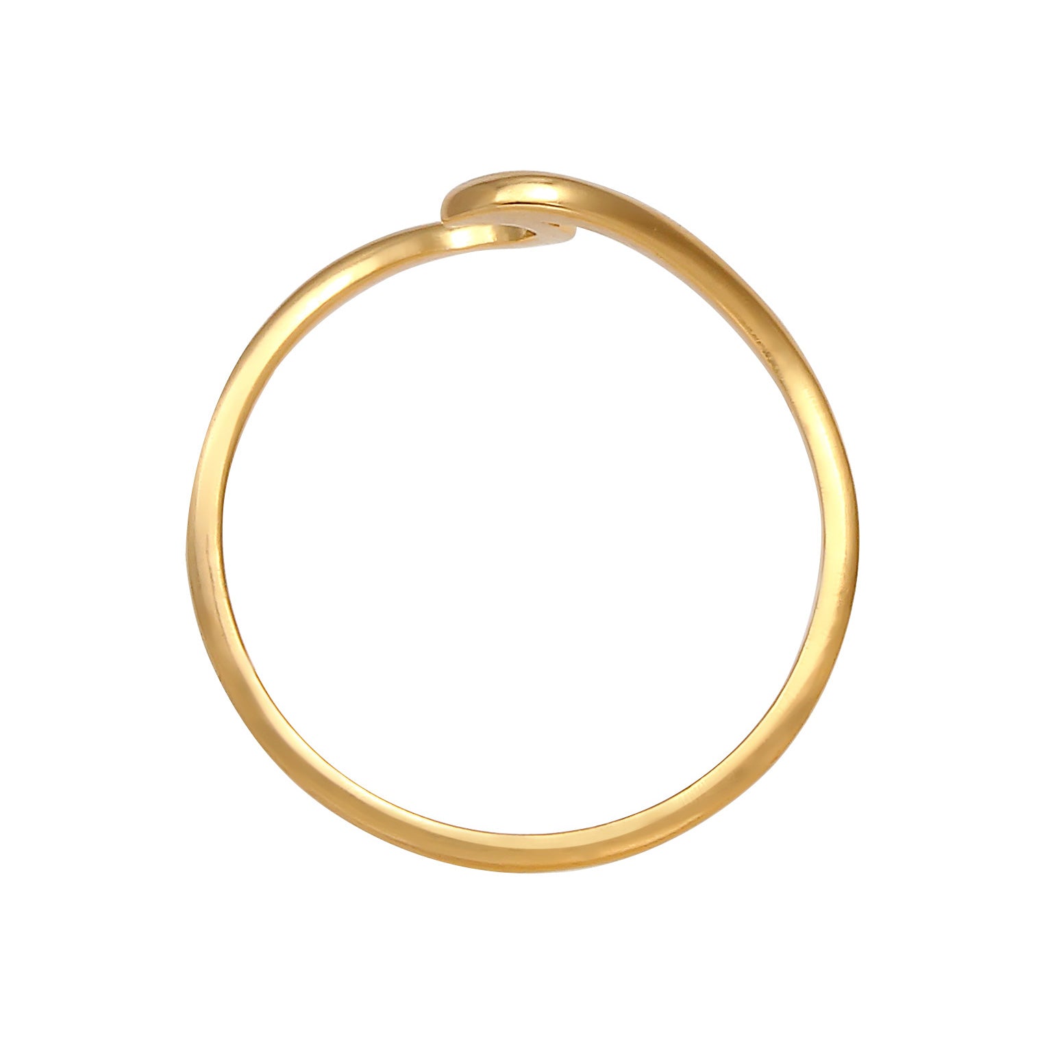Gold - Elli PREMIUM | Ring Welle | 375 Gelbgold