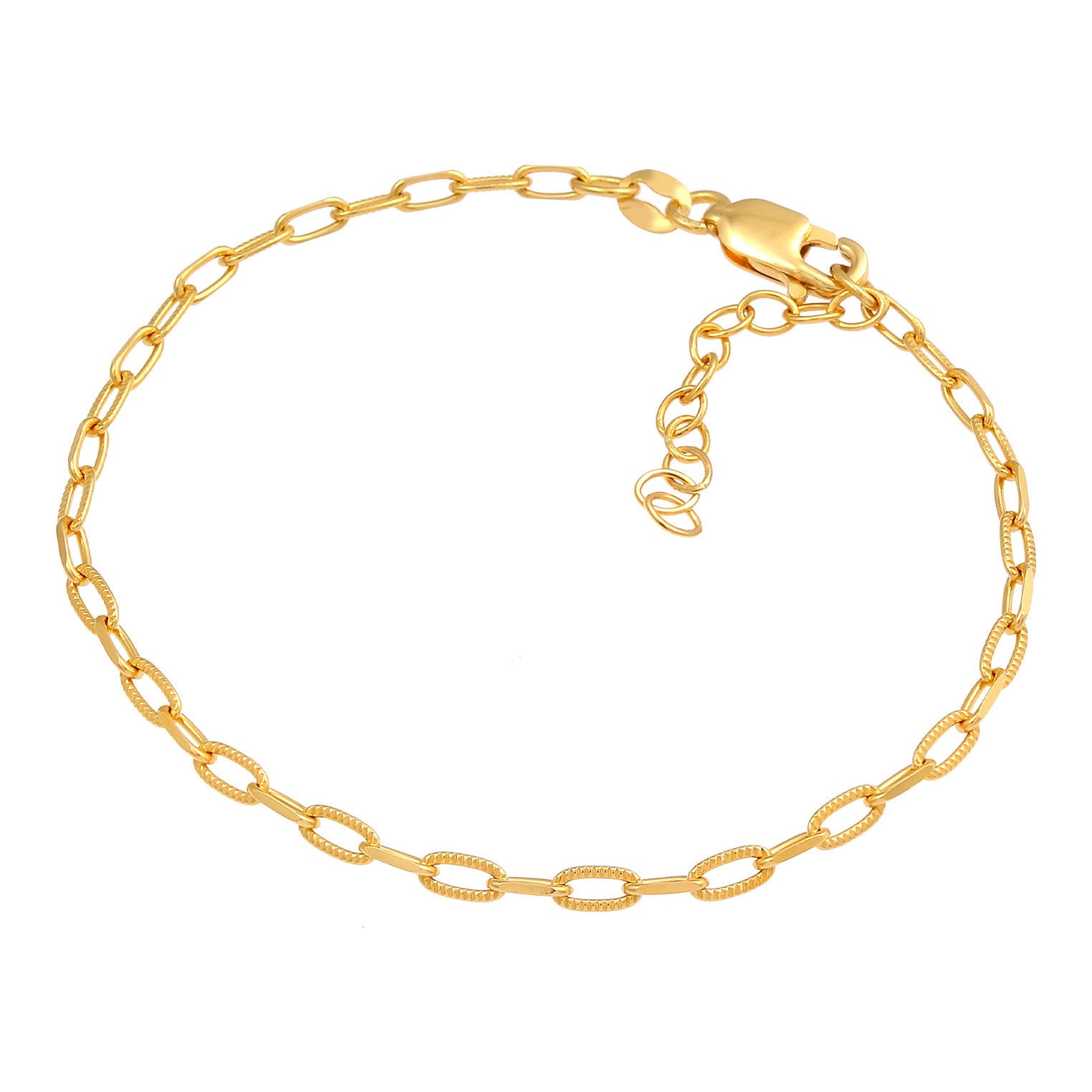 Gold - Elli | Gliederarmband | 925 Sterling Silber vergoldet