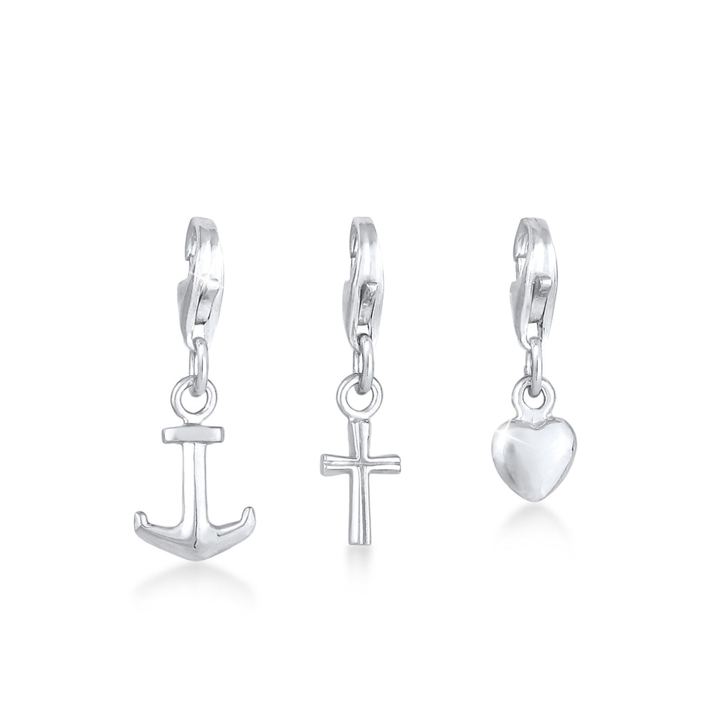 Silber - Nenalina | Charm Anker | 925er Sterling Silber