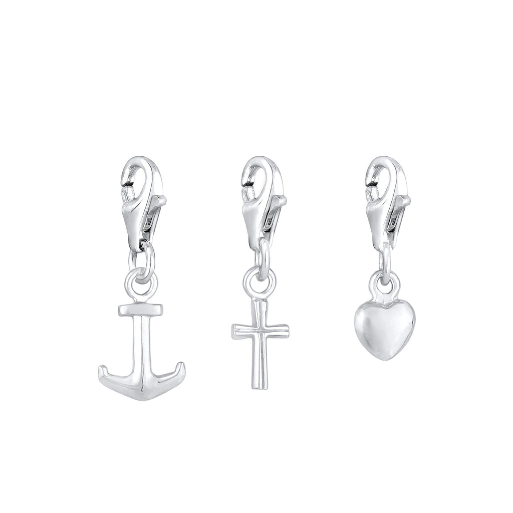 Silber - Nenalina | Charm Anker | 925er Sterling Silber