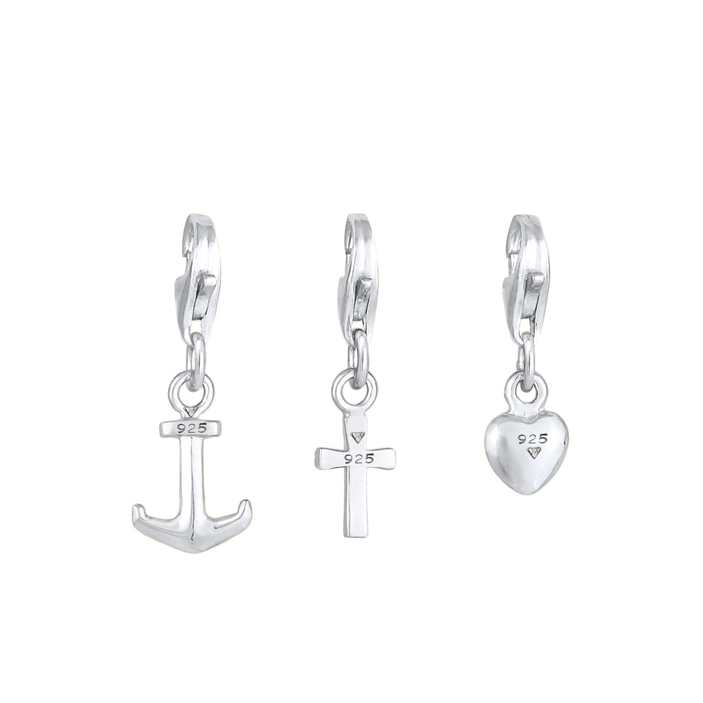 Silber - Nenalina | Charm Anker | 925er Sterling Silber