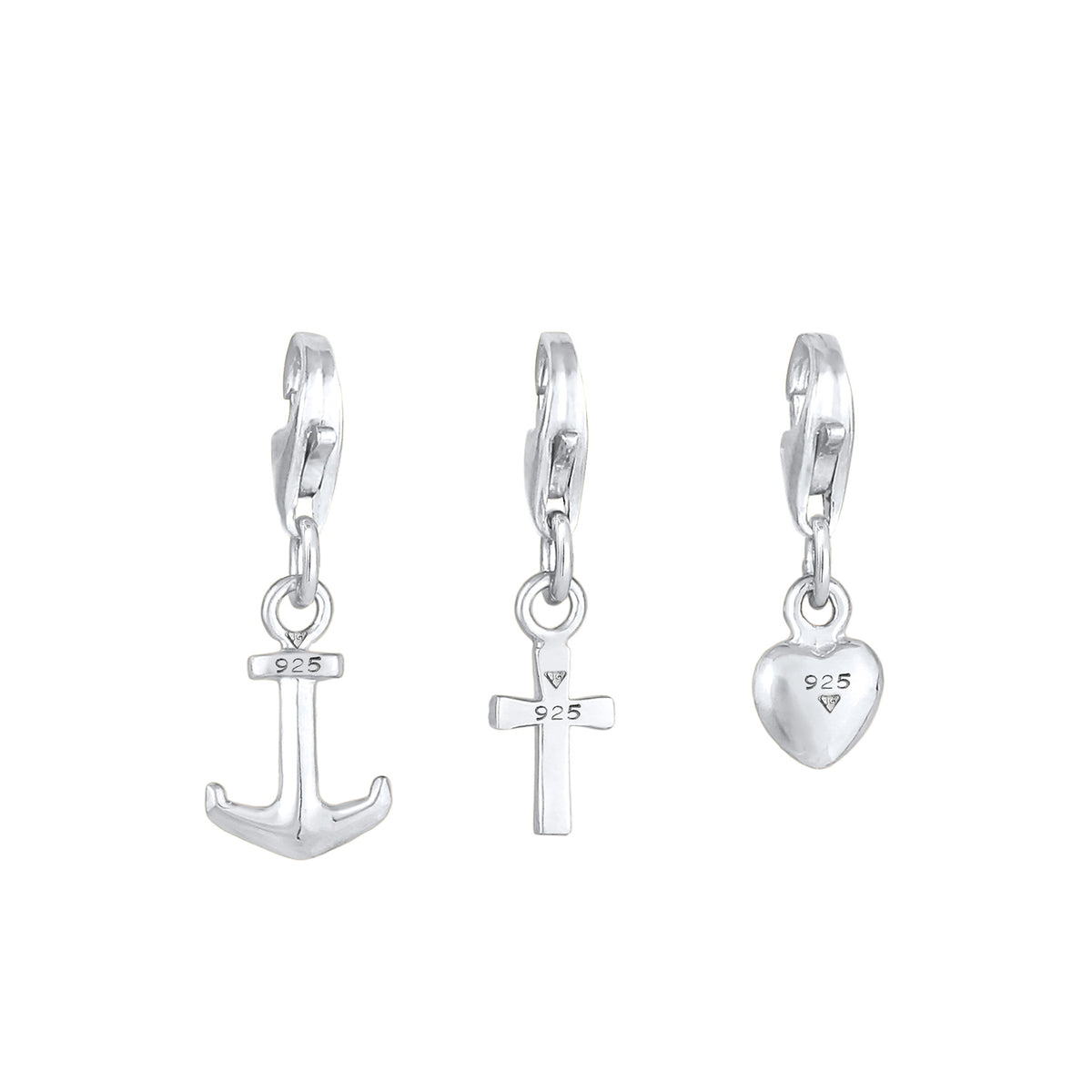 Silber - Nenalina | Charm Anker | 925er Sterling Silber
