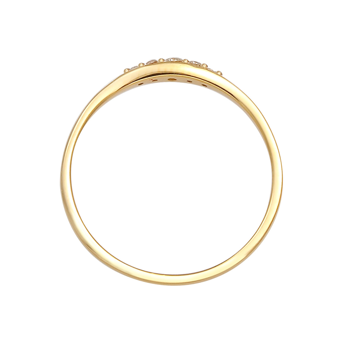 Gold - Elli DIAMONDS | Verlobungsring | Diamant ( Weiß, 0,07 ct ) | 925 Sterling Silber vergoldet