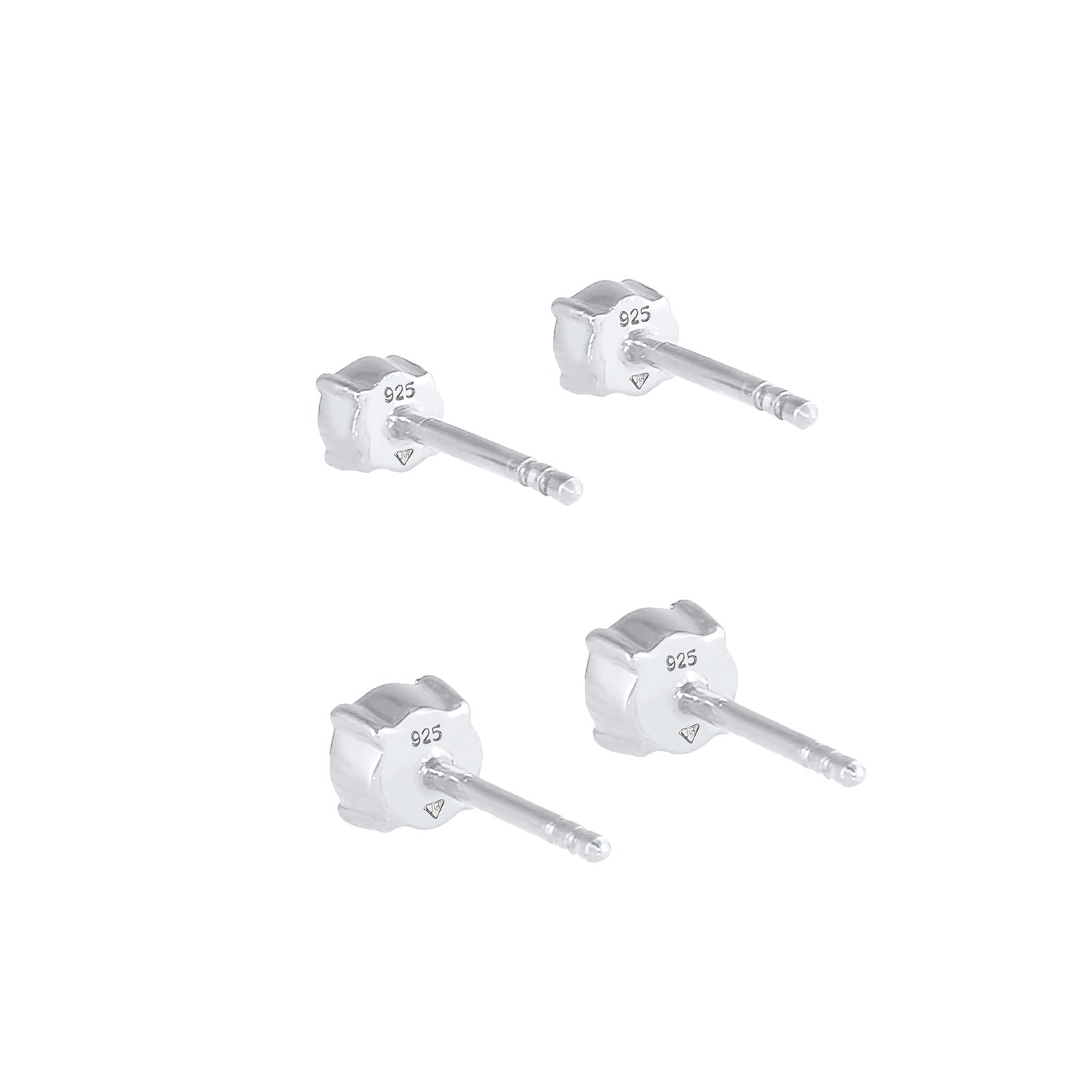 Silber - Elli | Ohrringset | Kristall ( Weiß ) | 925er Sterling Silber
