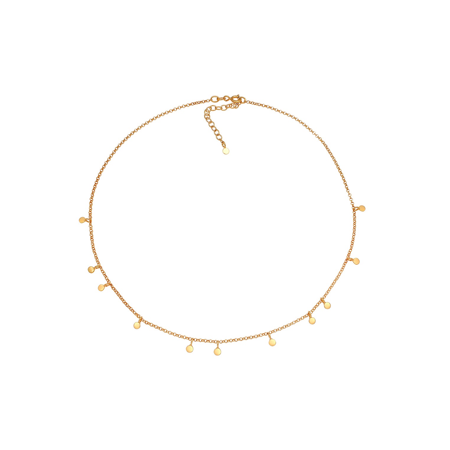 Gold - Elli | Choker Coin | 925 Sterling Silber vergoldet