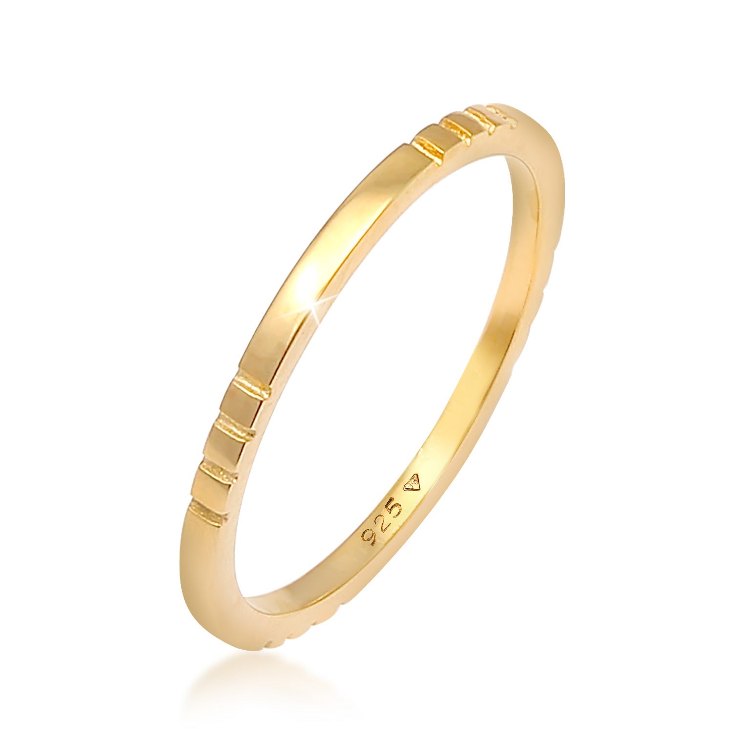 Gold - Elli | Ring Geo | 925 Sterling Silber vergoldet