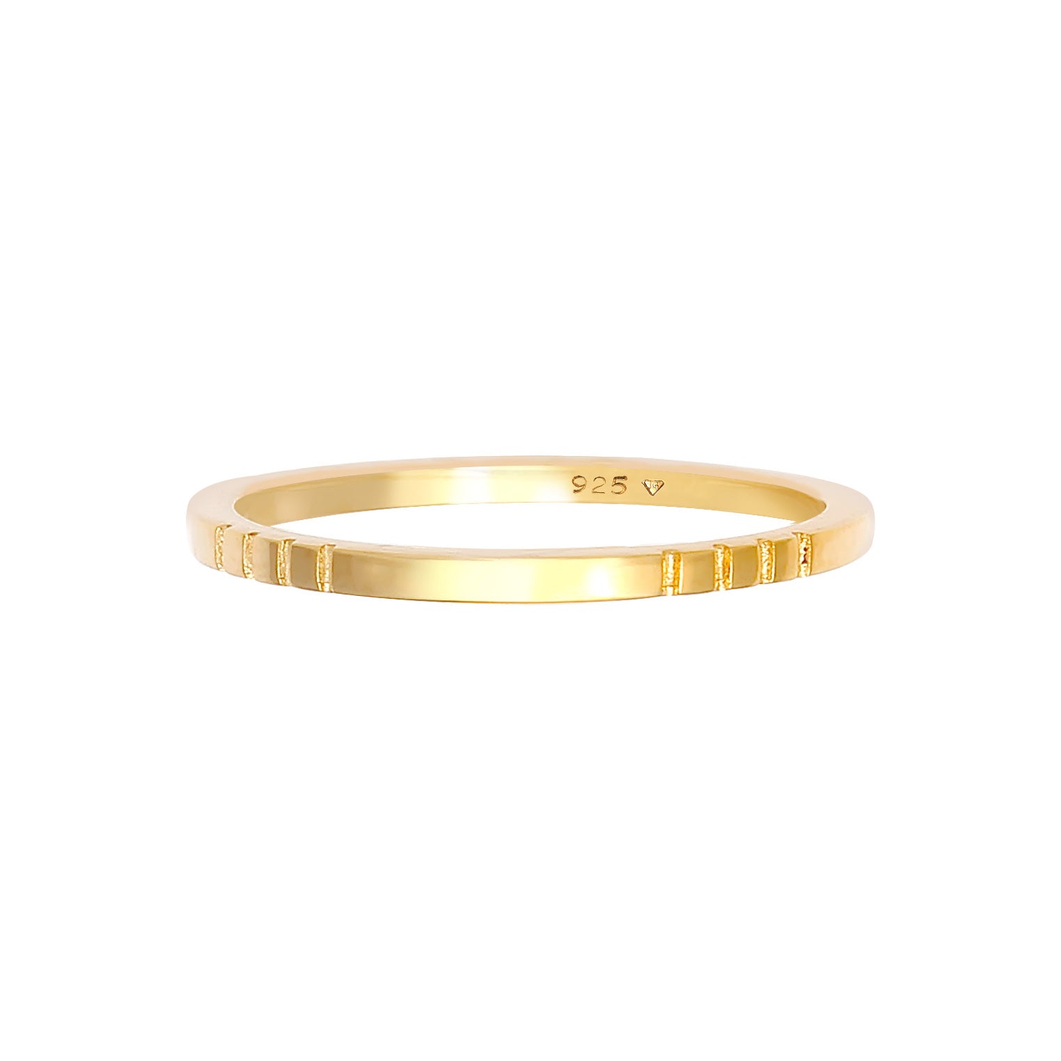 Gold - Elli | Ring Geo | 925 Sterling Silber vergoldet