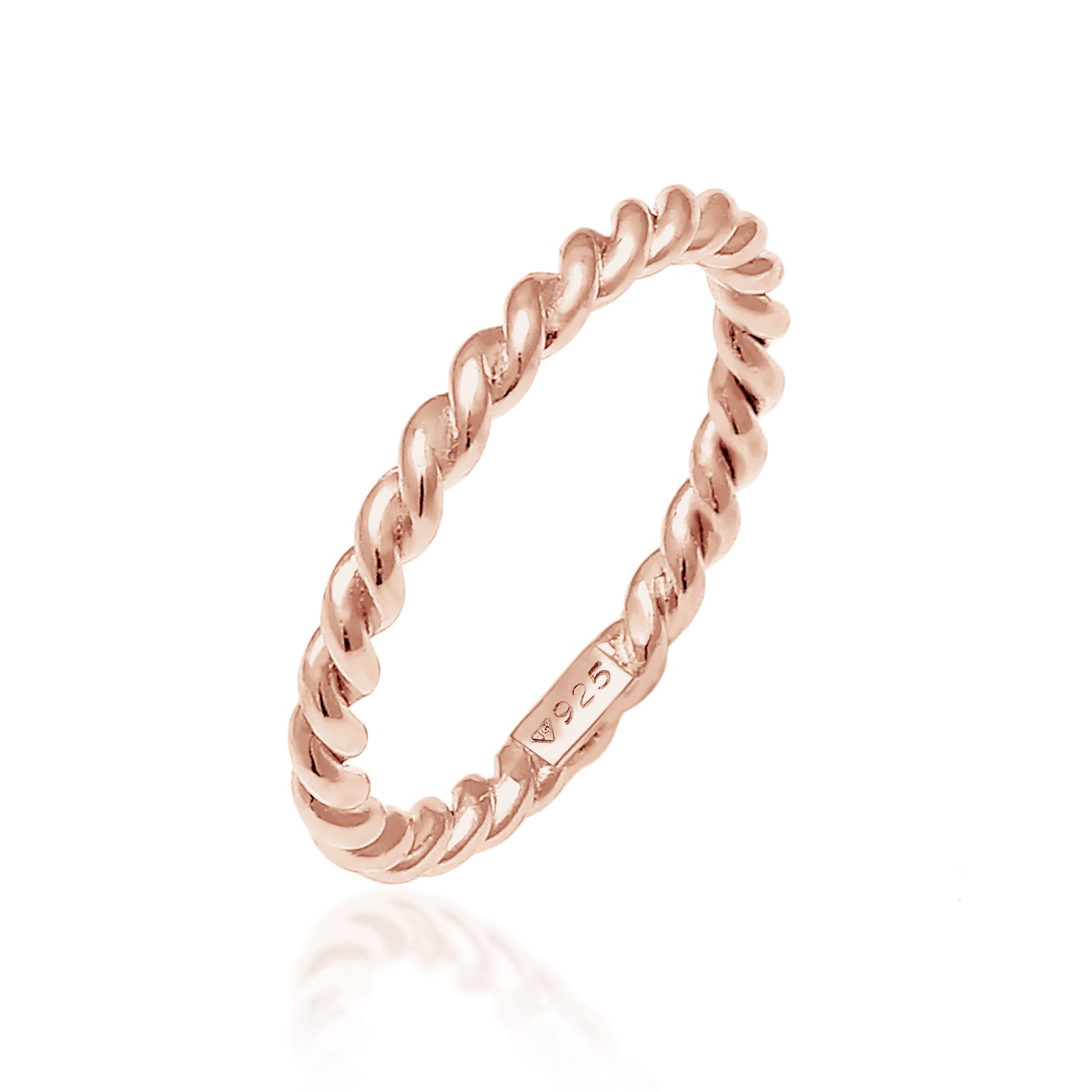 Roségold - Nenalina | Ring Twisted | 925 Sterling Silber Rosegold