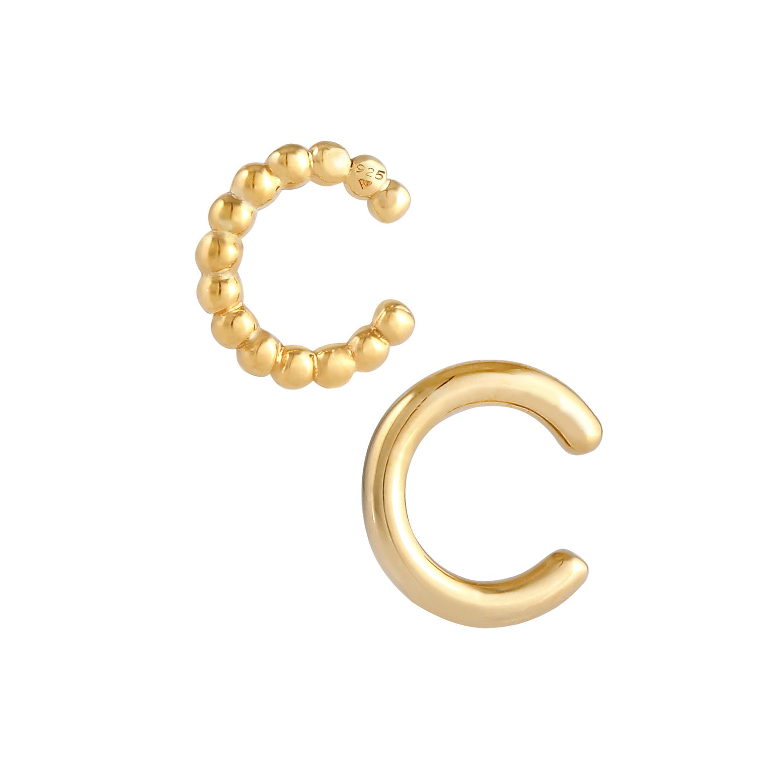 Gold - Elli | Earcuff | 925 Sterling Silber vergoldet