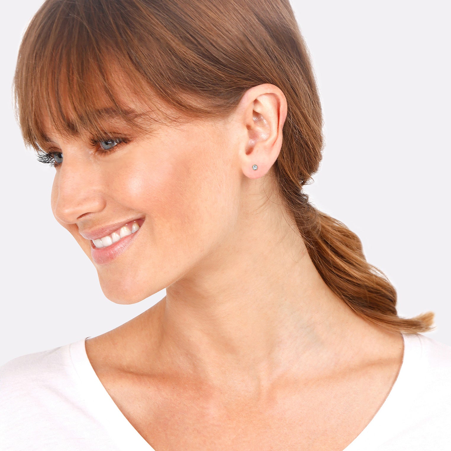 Silber - Elli | Ohrstecker | Mit Kristallen von Swarovski® (Weiß) | 925er Sterling Silber