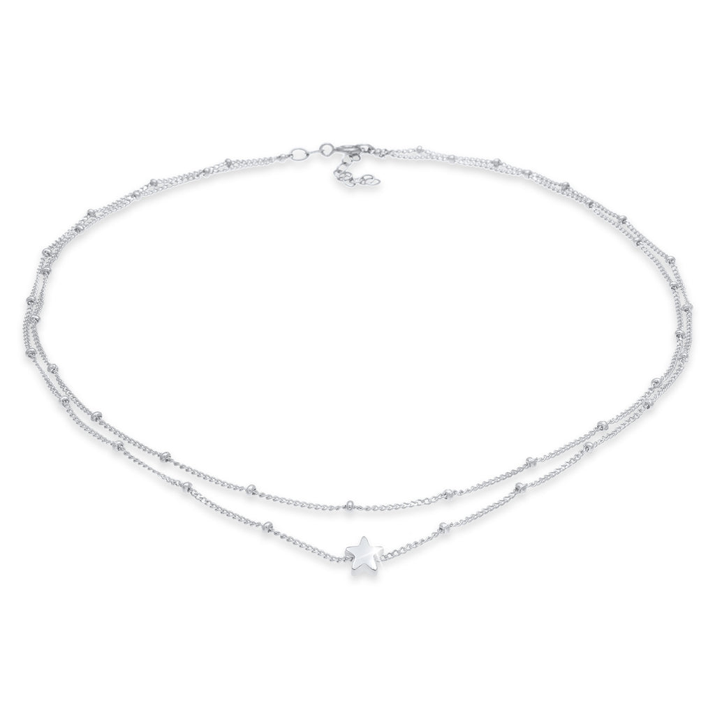Silber - Elli | Kugel-Choker Stern | 925er Sterling Silber