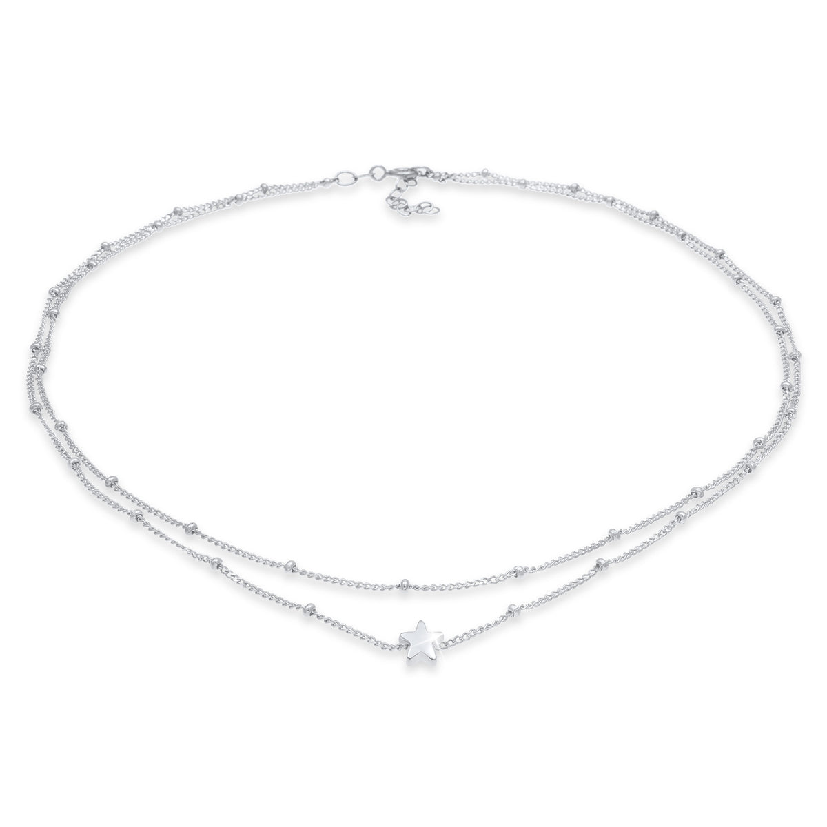 Silber - Elli | Kugel-Choker Stern | 925er Sterling Silber