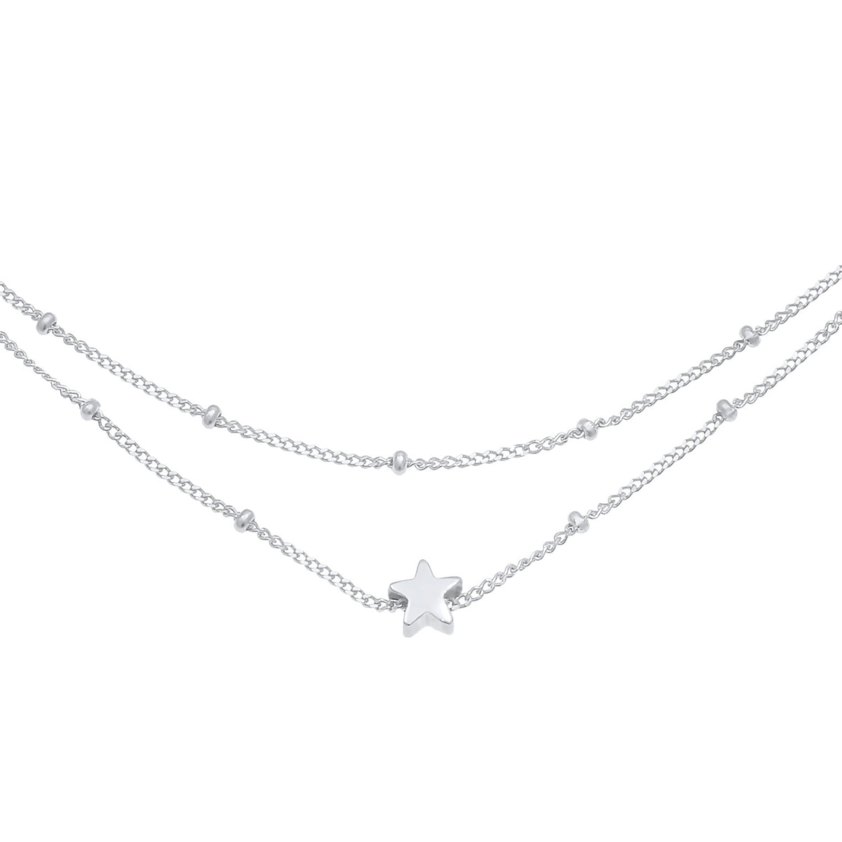 Silber - Elli | Kugel-Choker Stern | 925er Sterling Silber