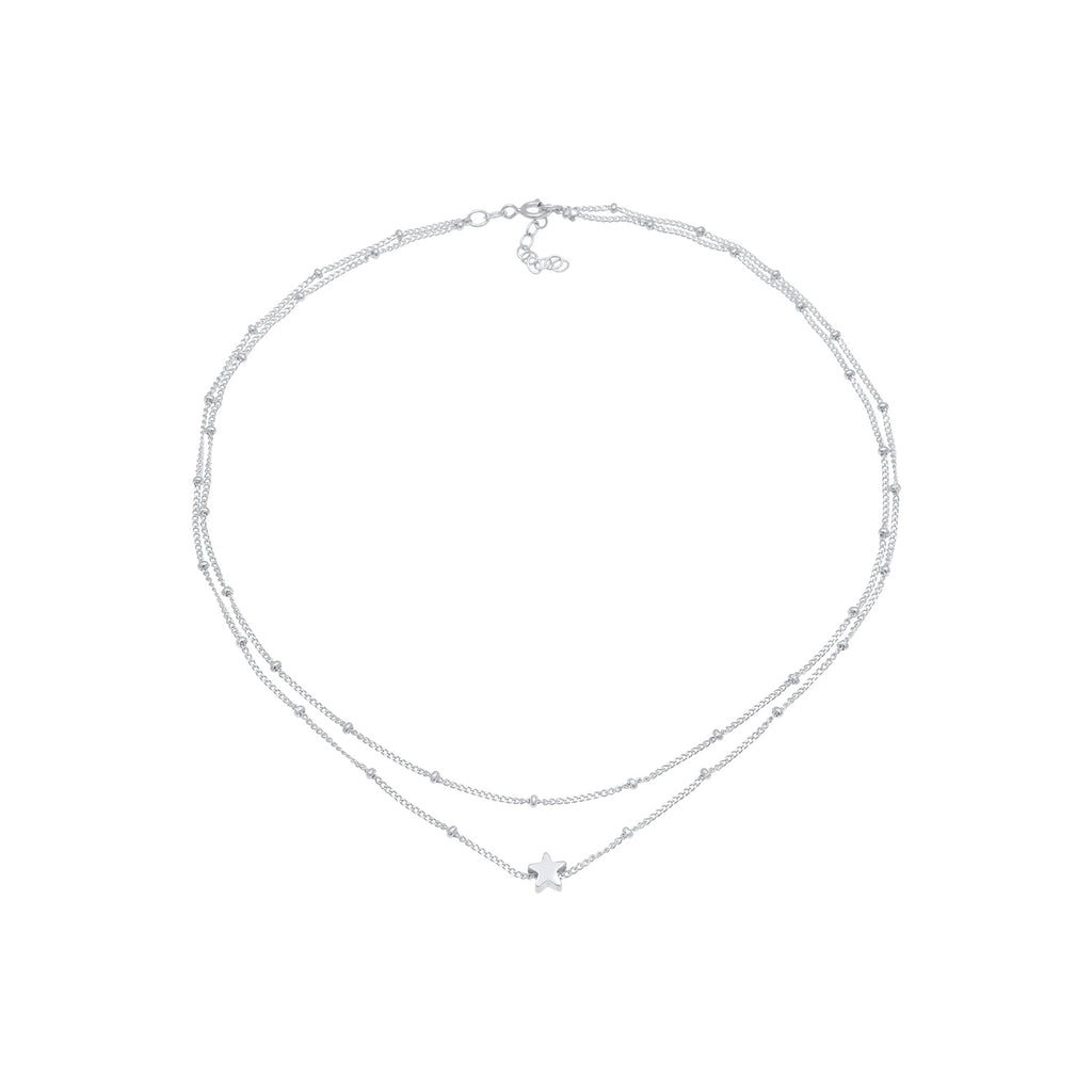 Silber - Elli | Kugel-Choker Stern | 925er Sterling Silber
