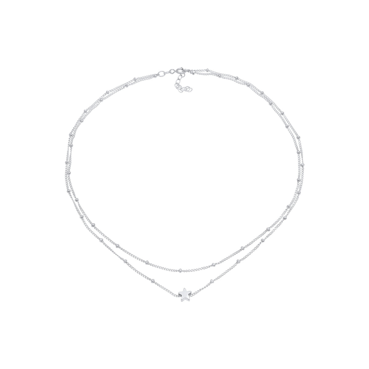 Silber - Elli | Kugel-Choker Stern | 925er Sterling Silber
