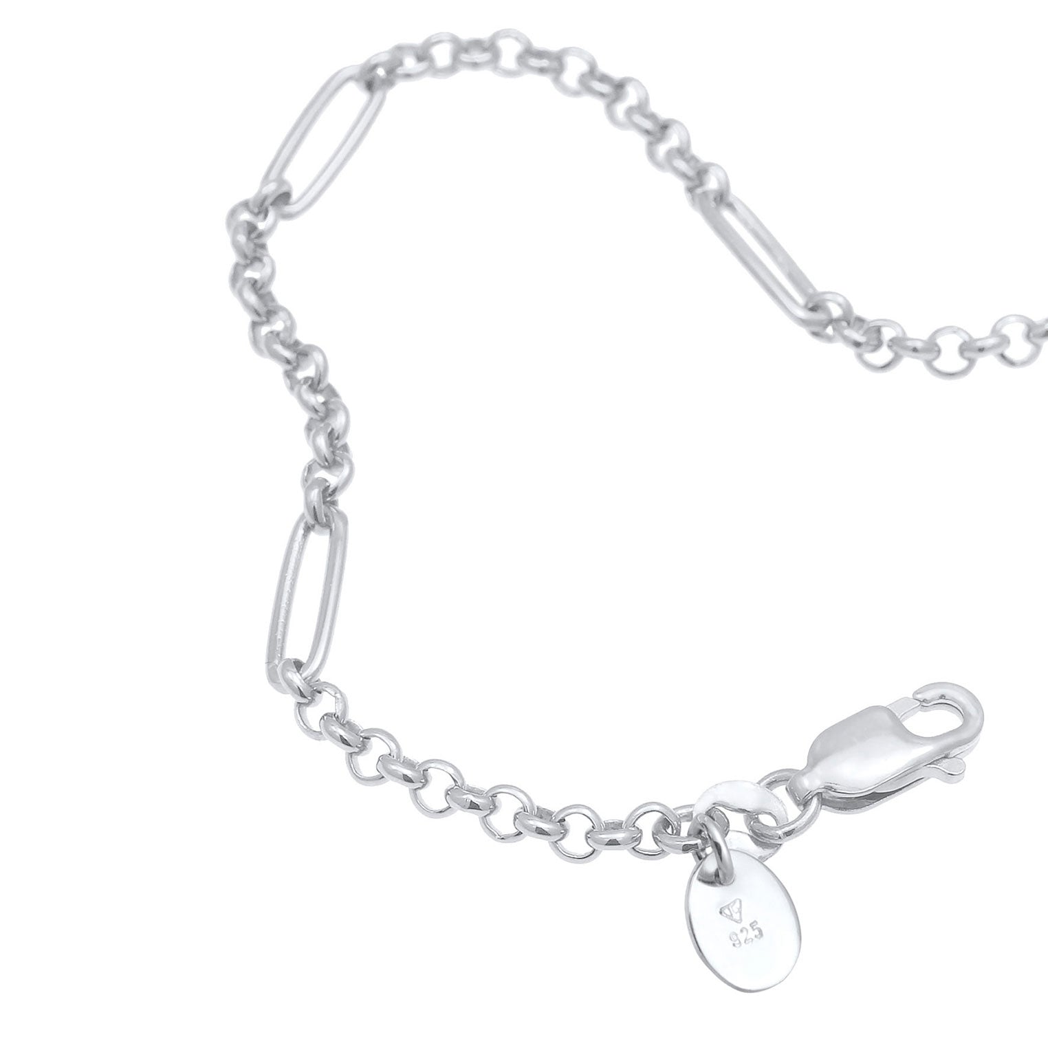 Silber - Elli PREMIUM | Figaro-Armband | 925er Sterling Silber
