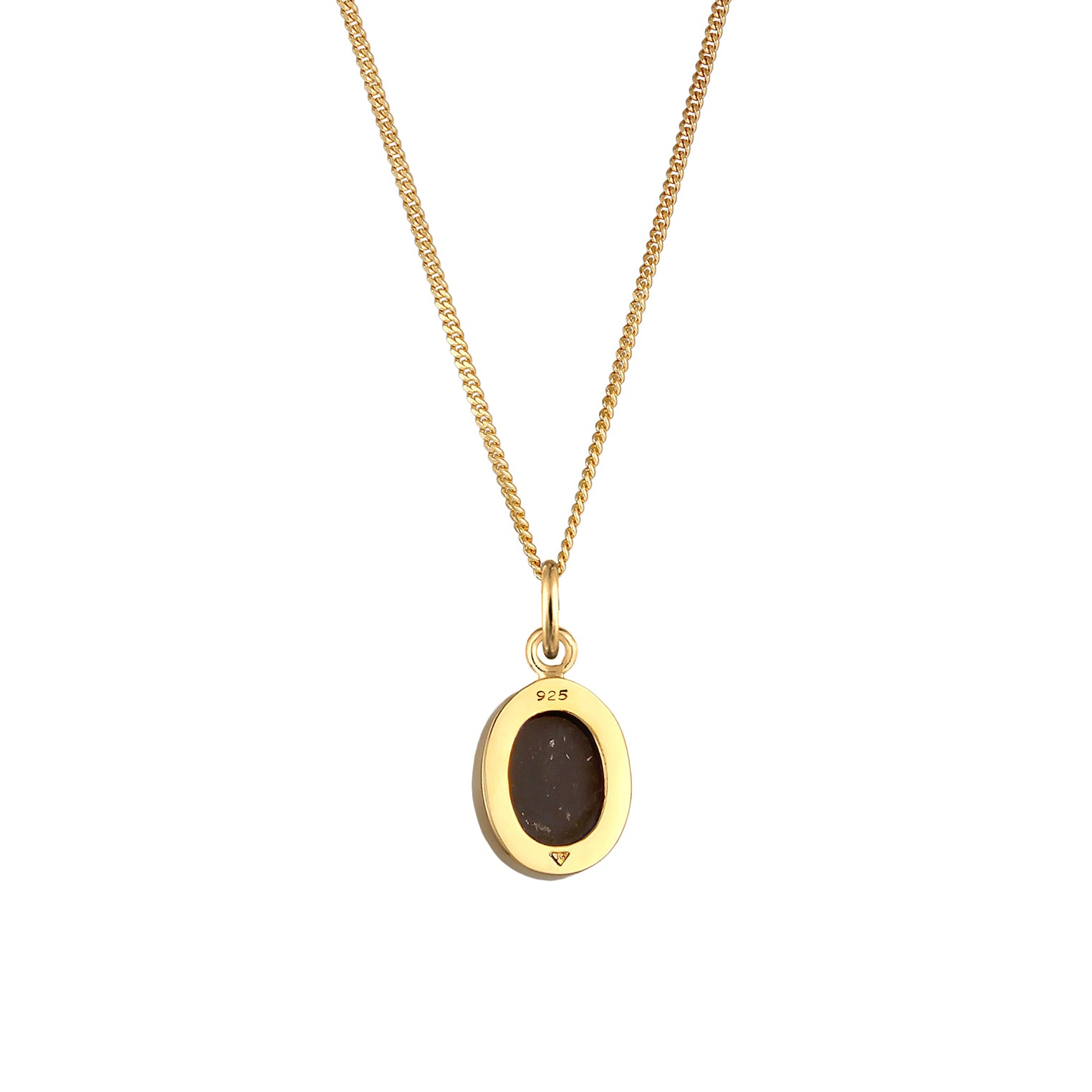 Gold - Elli | Halskette | Onyx (Schwarz) | 925 Sterling Silber vergoldet