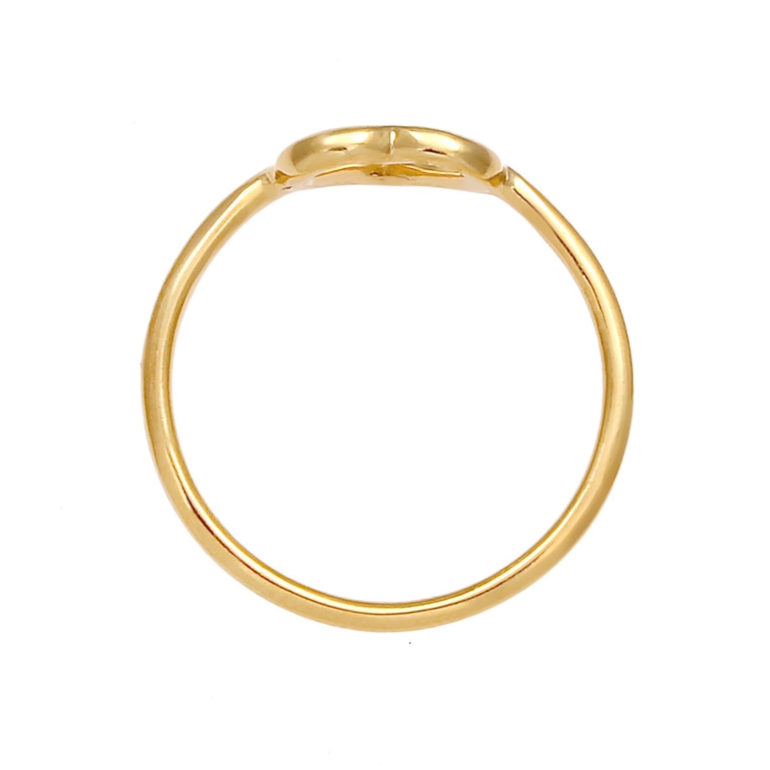 Gold - Elli | Ring Herz | 925 Sterling Silber vergoldet