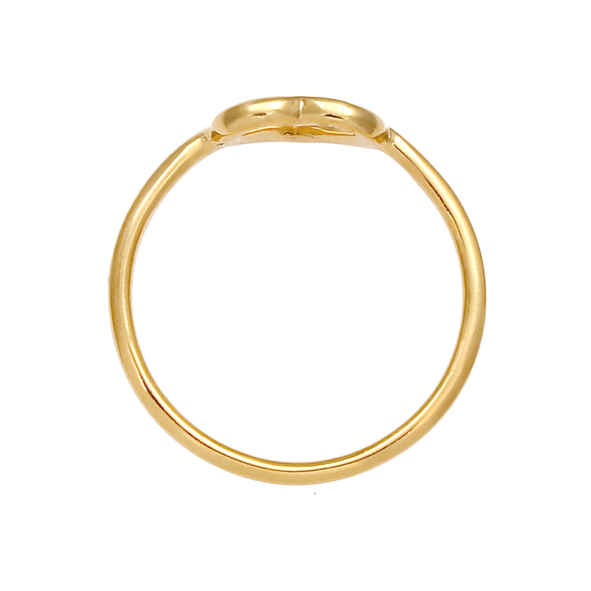 Gold - Elli | Ring Herz | 925 Sterling Silber vergoldet