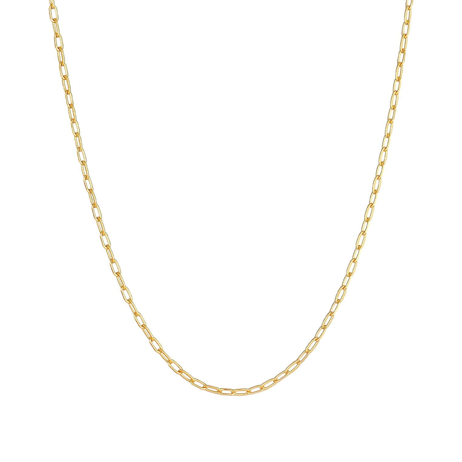 Gold - Elli | Glieder-Halskette | 925 Sterling Silber vergoldet