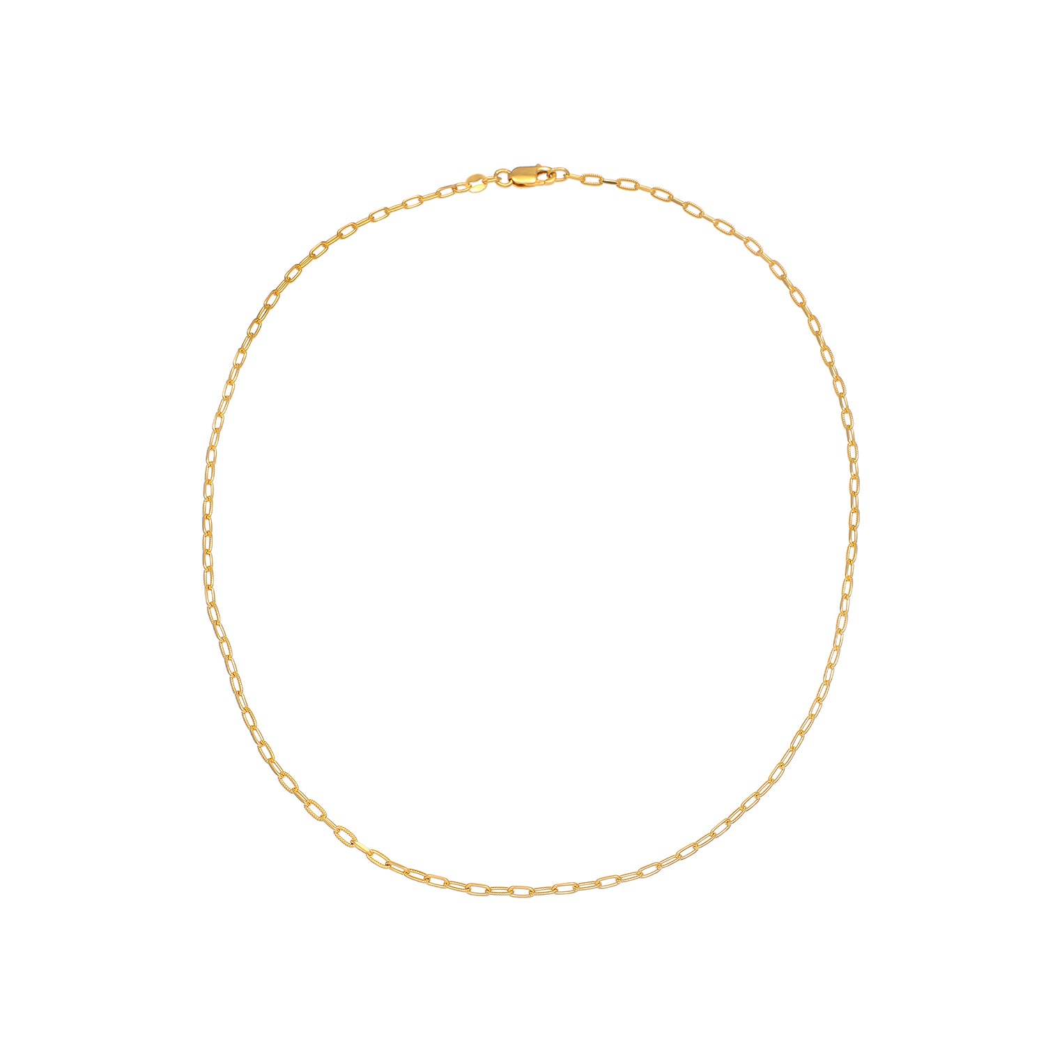 Gold - Elli | Glieder-Halskette | 925 Sterling Silber vergoldet