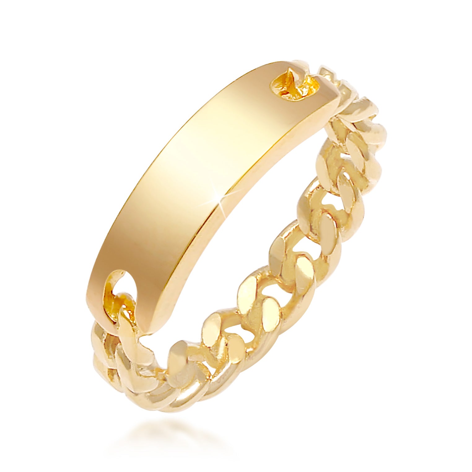 Gold - Elli | Ring Knoten | 925 Sterling Silber vergoldet
