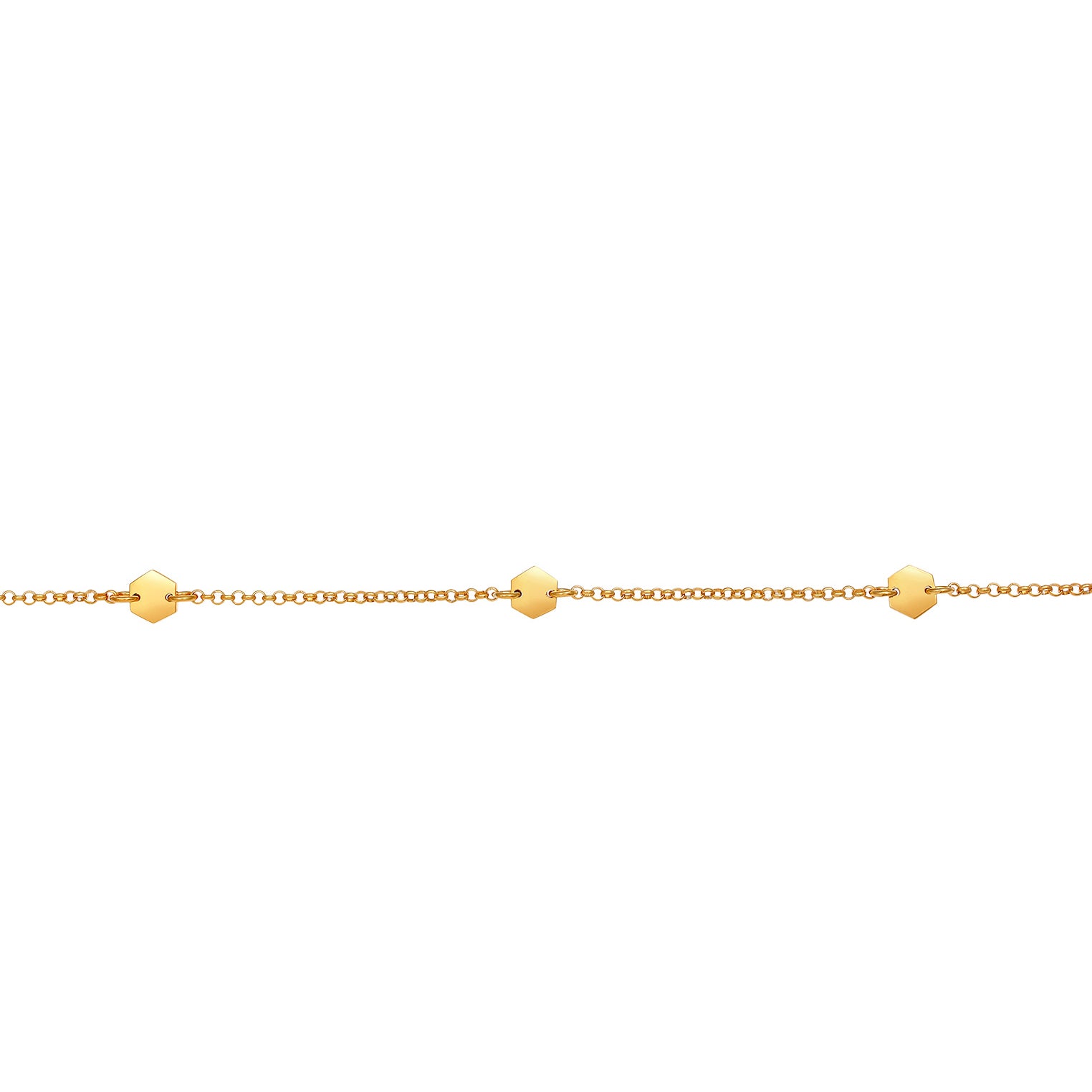 Gold - Elli | Choker Hexagon Geo | 925er Sterling Silber vergoldet