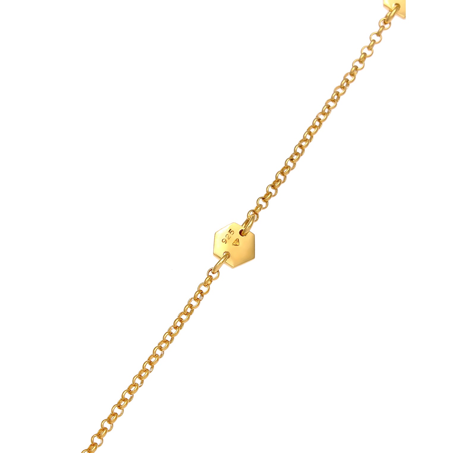 Gold - Elli | Choker Hexagon Geo | 925er Sterling Silber vergoldet