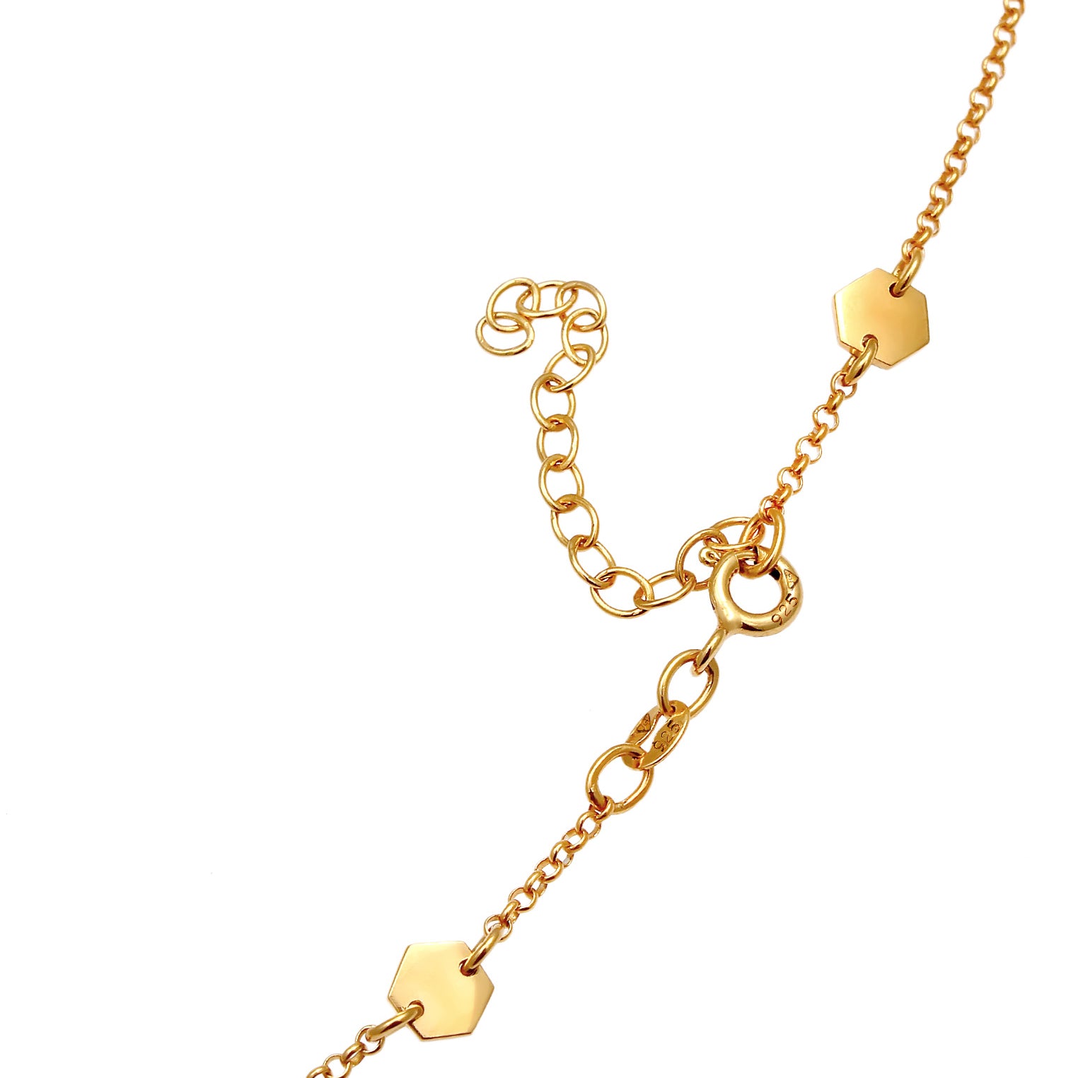 Gold - Elli | Choker Hexagon Geo | 925er Sterling Silber vergoldet