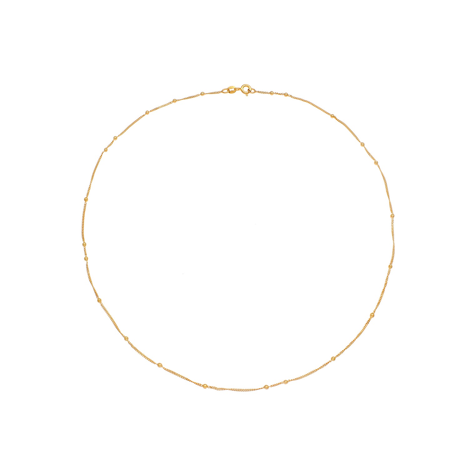 Gold - Elli | Kugel-Halskette | 925 Sterling Silber vergoldet