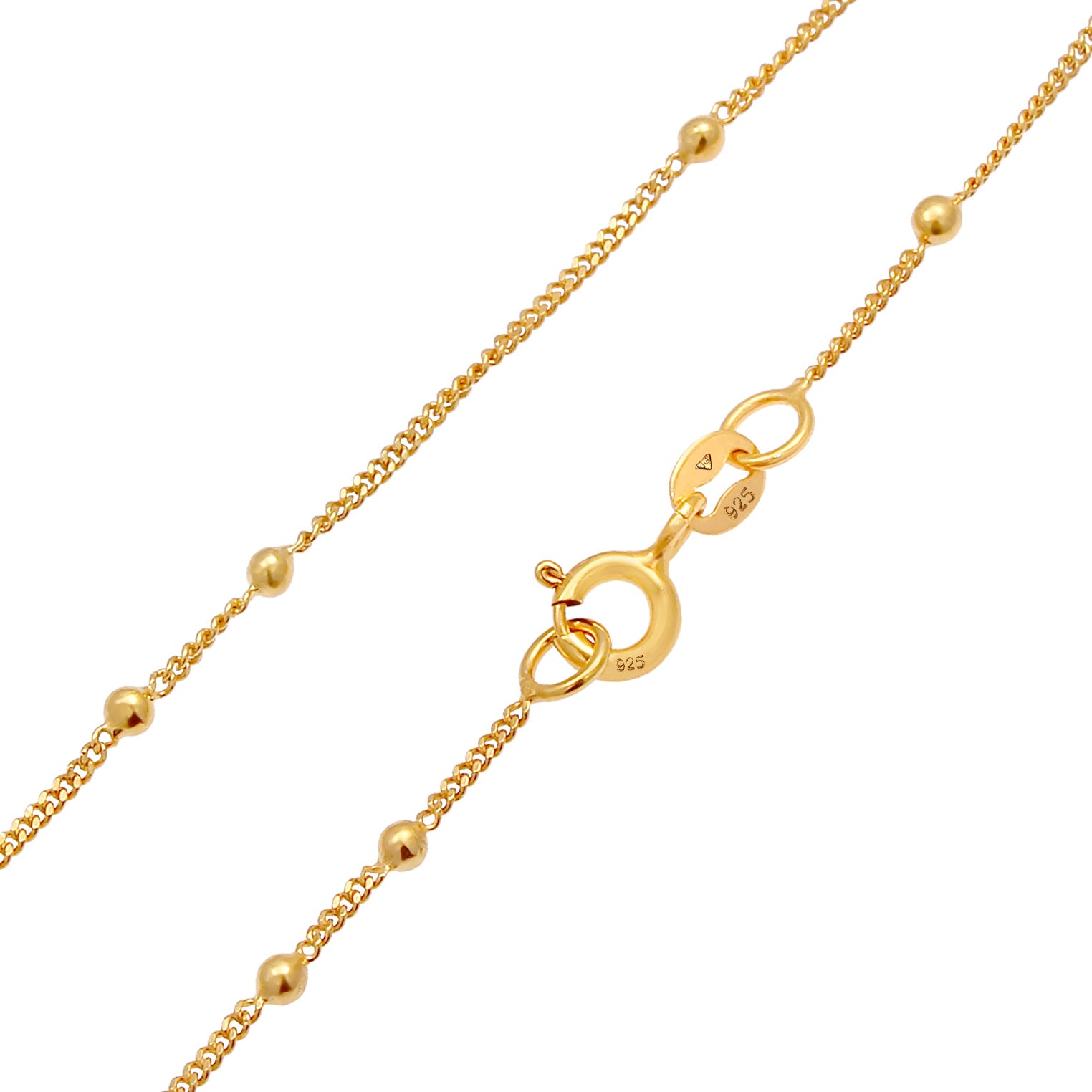 Gold - Elli | Kugel-Halskette | 925 Sterling Silber vergoldet