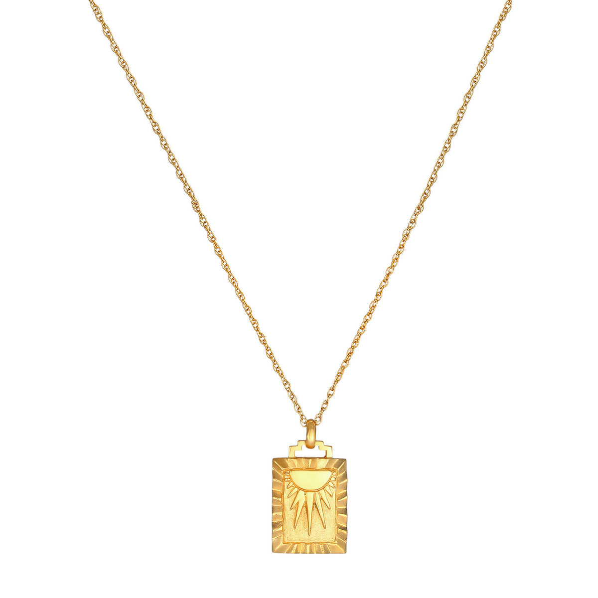 Gold - Elli | Halskette Sonne | 925 Sterling Silber vergoldet