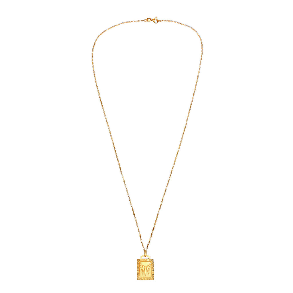 Gold - Elli | Halskette Sonne | 925 Sterling Silber vergoldet