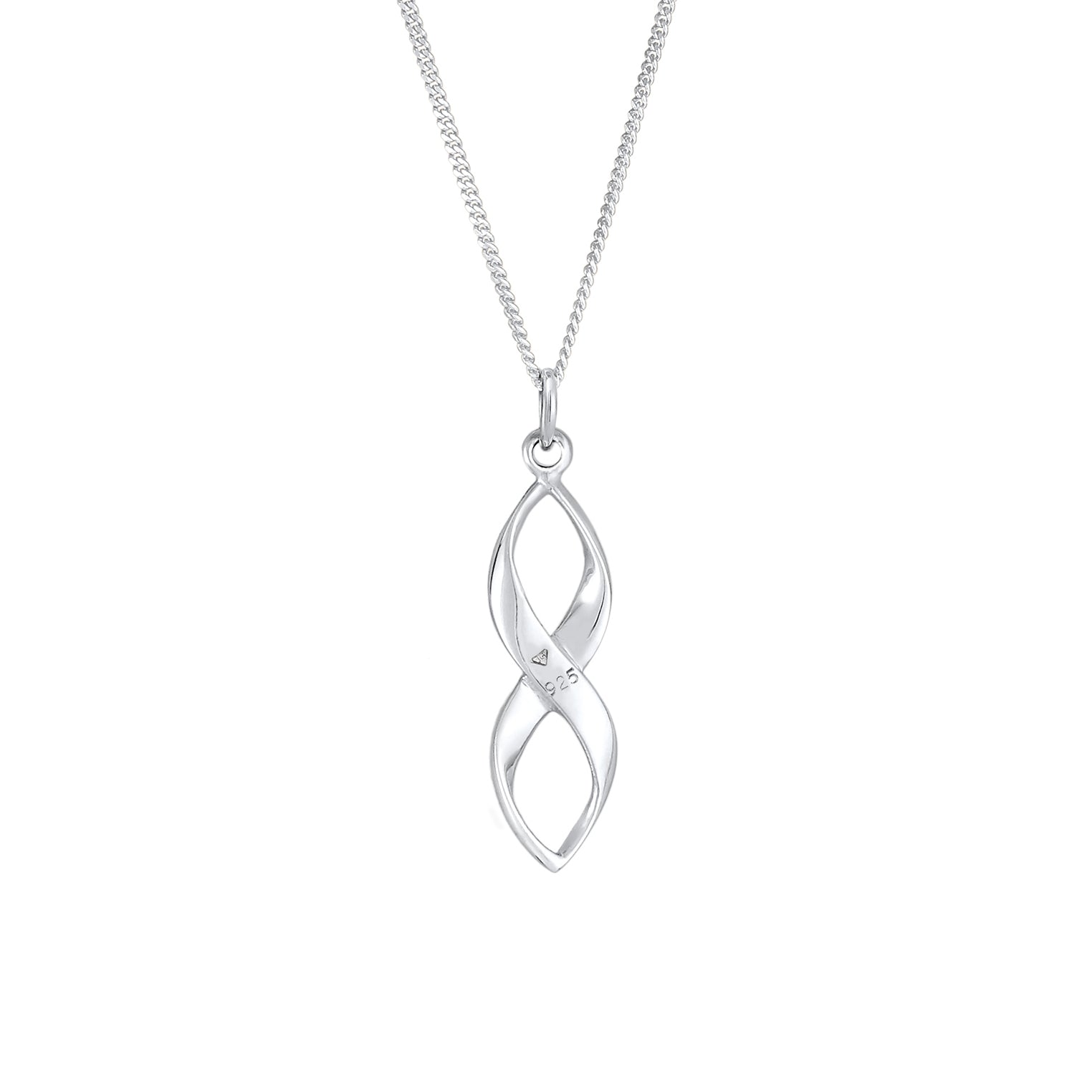 Silber - Elli | Halskette Infinity | Kristall ( Weiß ) | 925er Sterling Silber