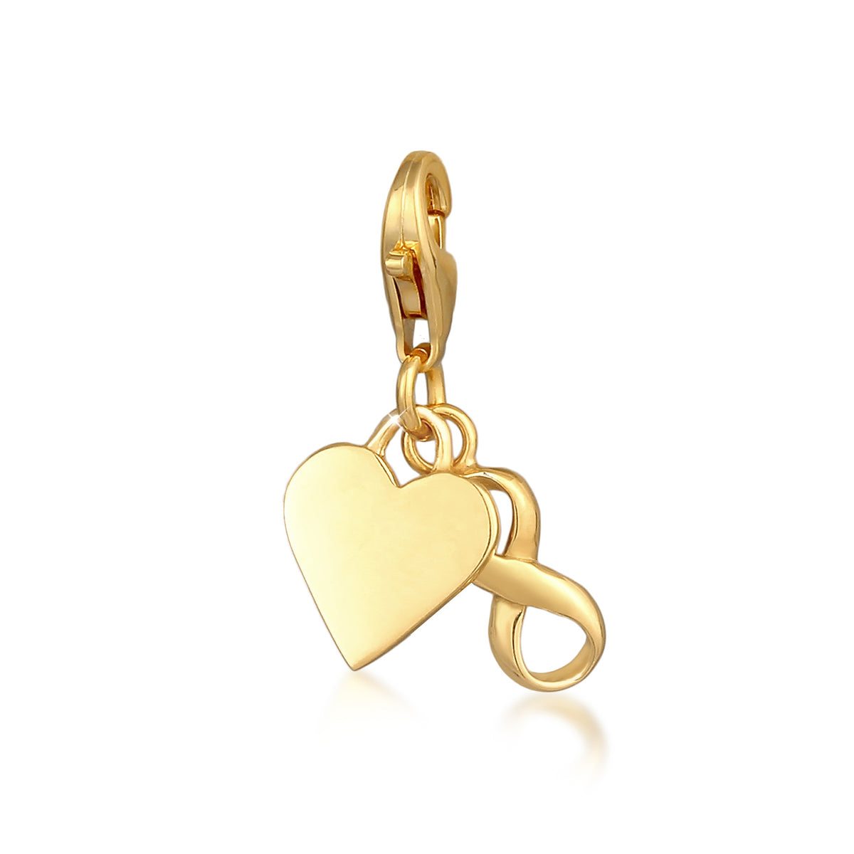 Gold - Nenalina | Charm Herz | 925 Sterling Silber vergoldet