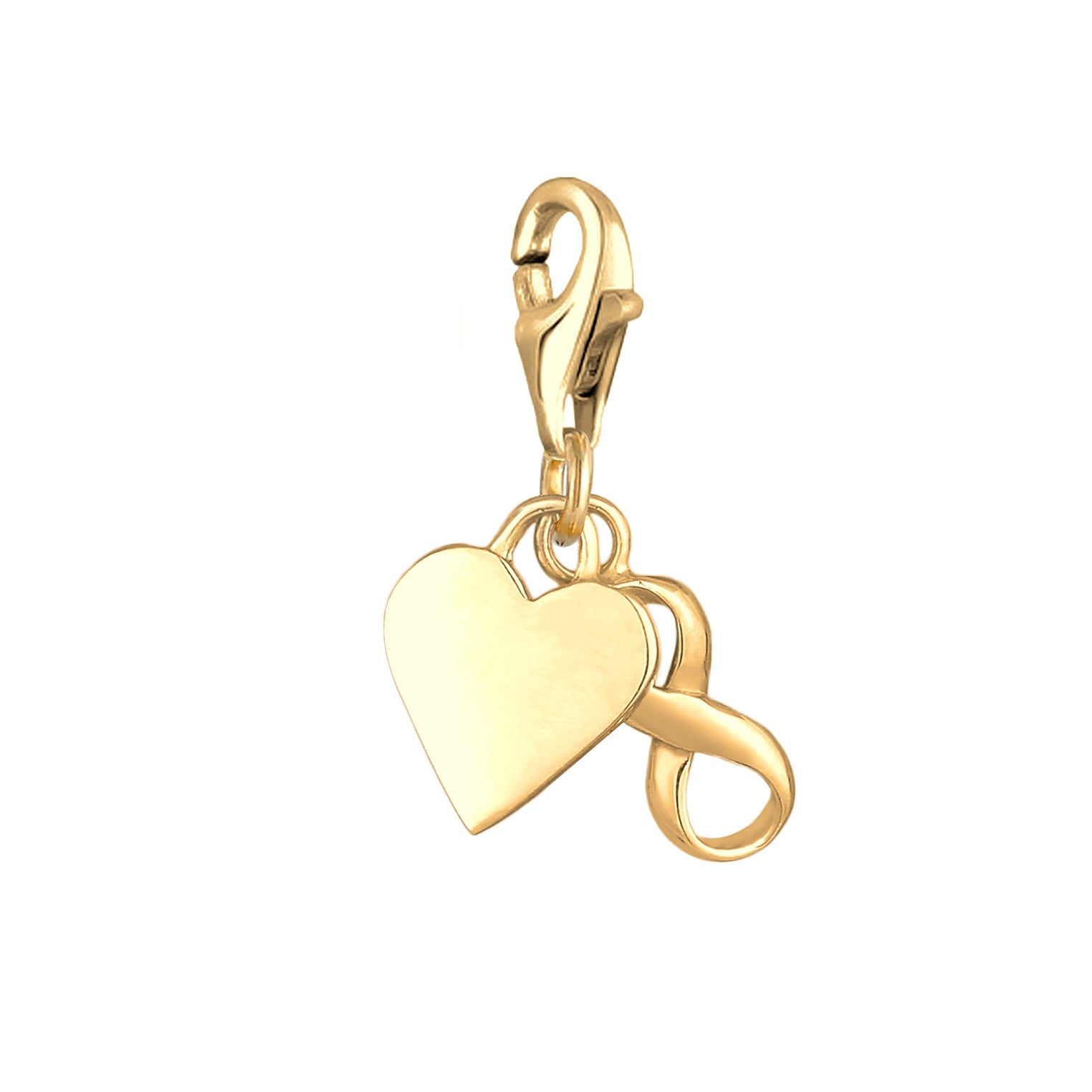 Gold - Nenalina | Charm Herz | 925 Sterling Silber vergoldet