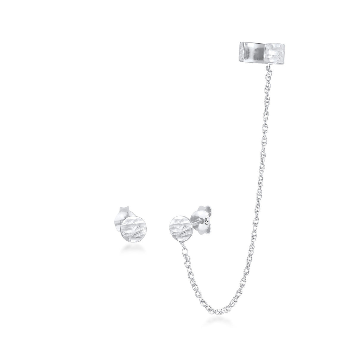 Silber - Elli | Ohrhänger Ear Chain | 925er Sterling Silber