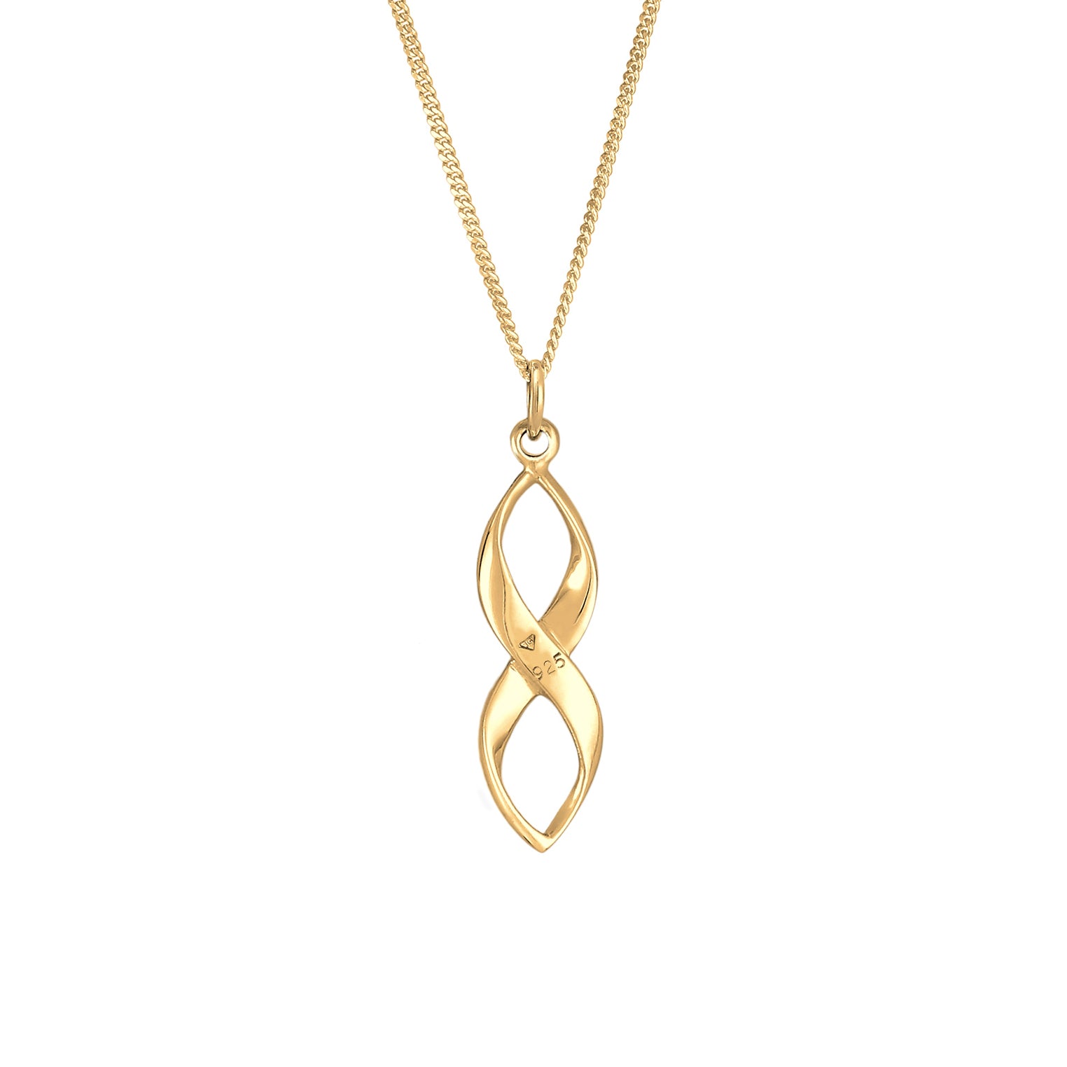 Gold - Elli | Halskette Infinity | Kristall (Weiß) | 925 Sterling Silber vergoldet