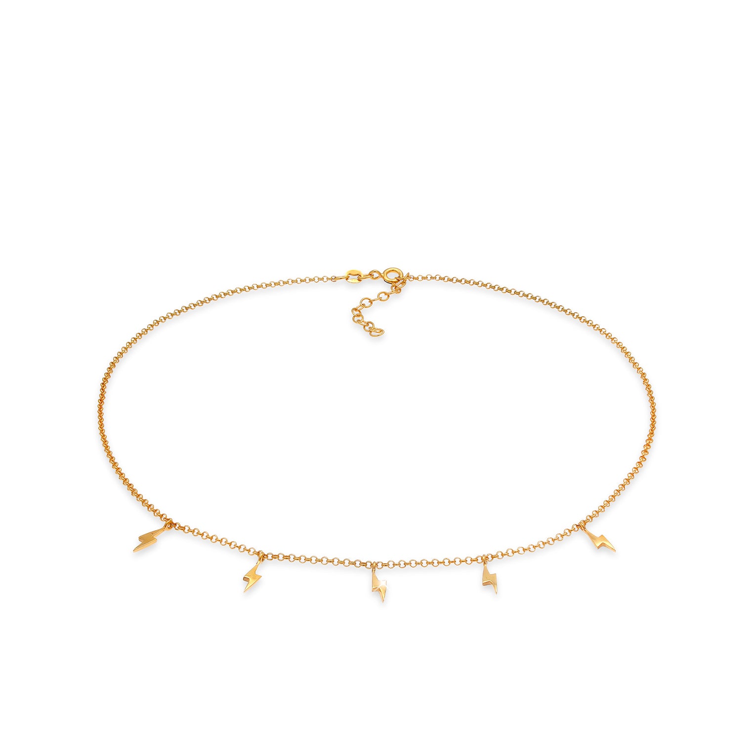 Gold - Elli | Choker Blitz | 925 Sterling Silber vergoldet