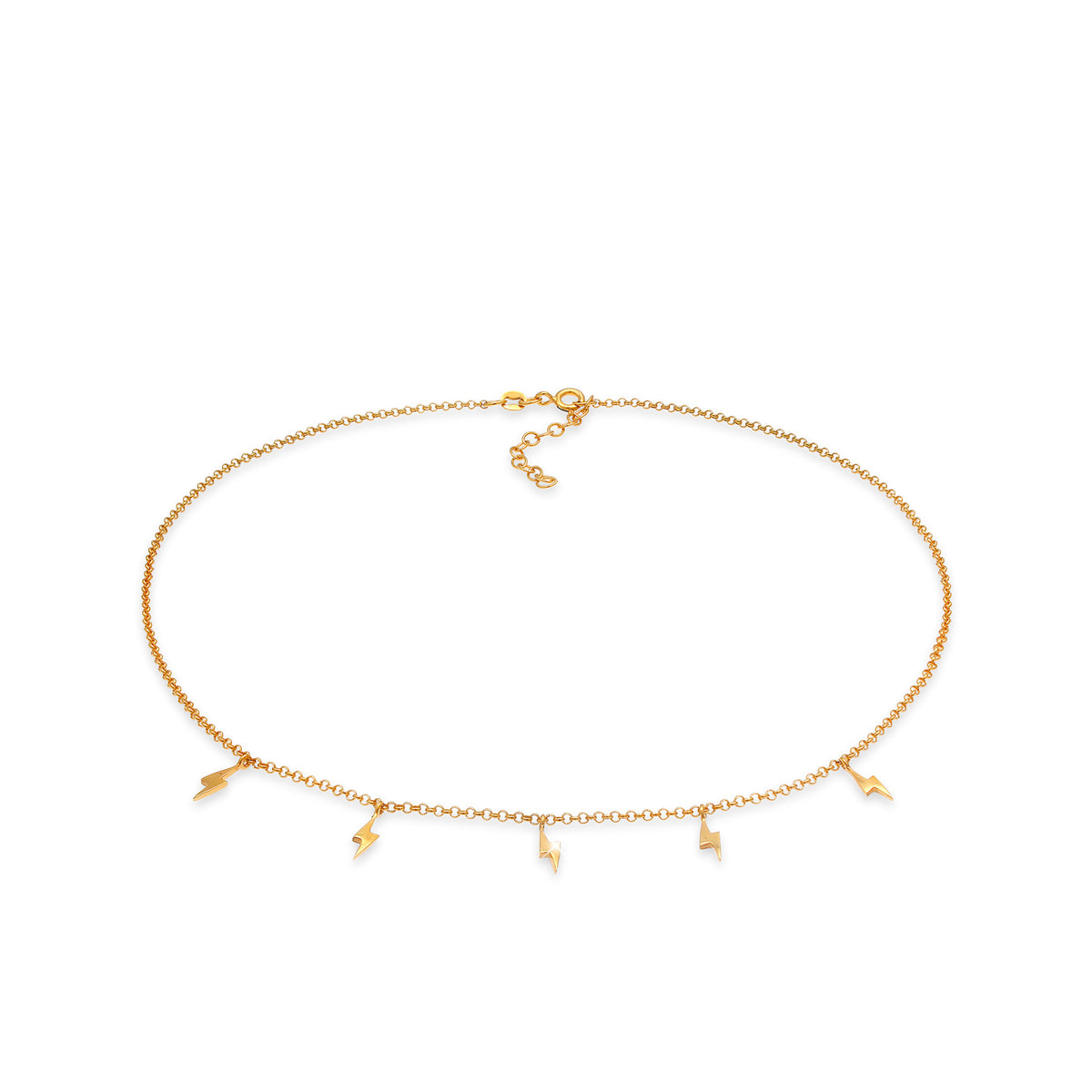 Gold - Elli | Choker Blitz | 925 Sterling Silber vergoldet