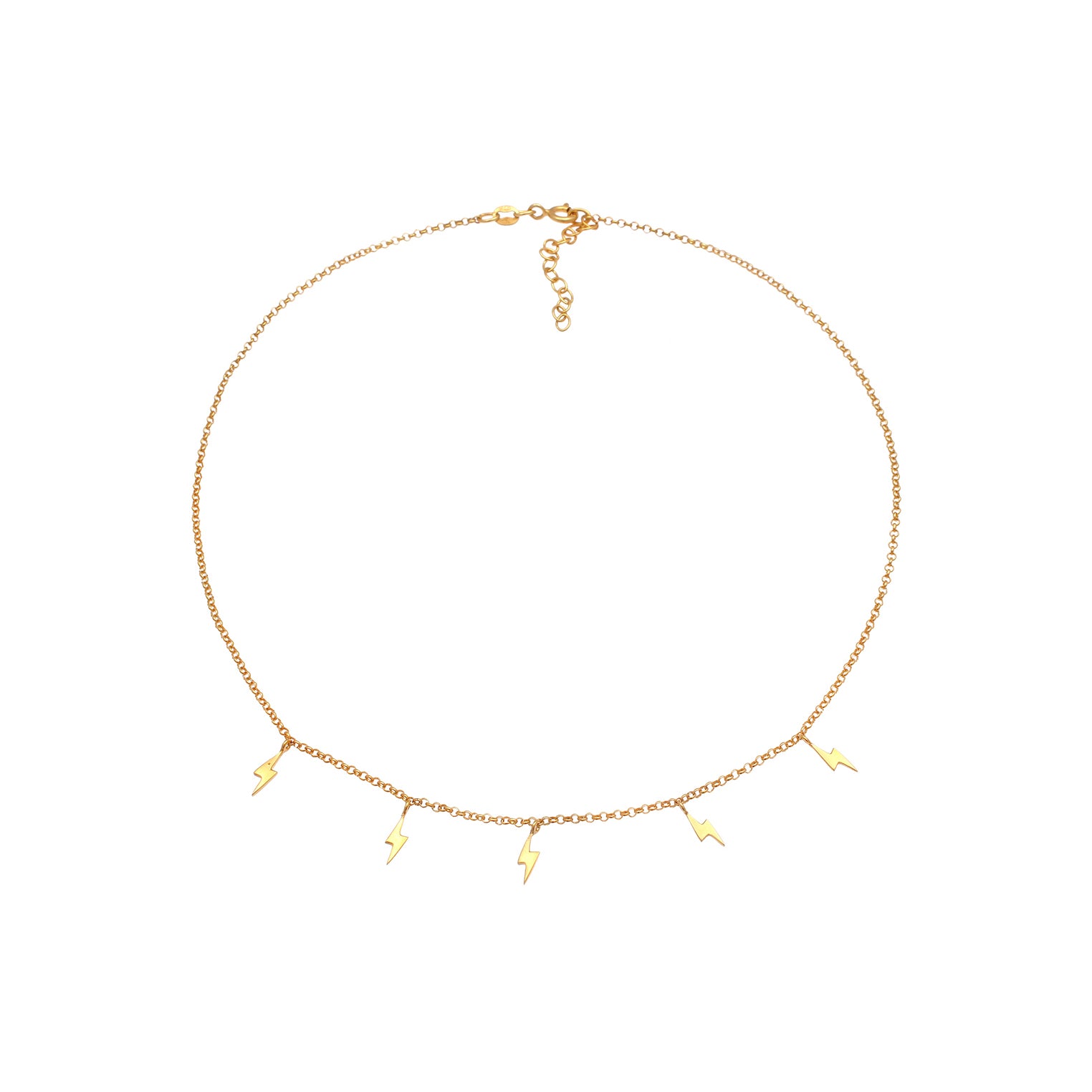 Gold - Elli | Choker Blitz | 925 Sterling Silber vergoldet