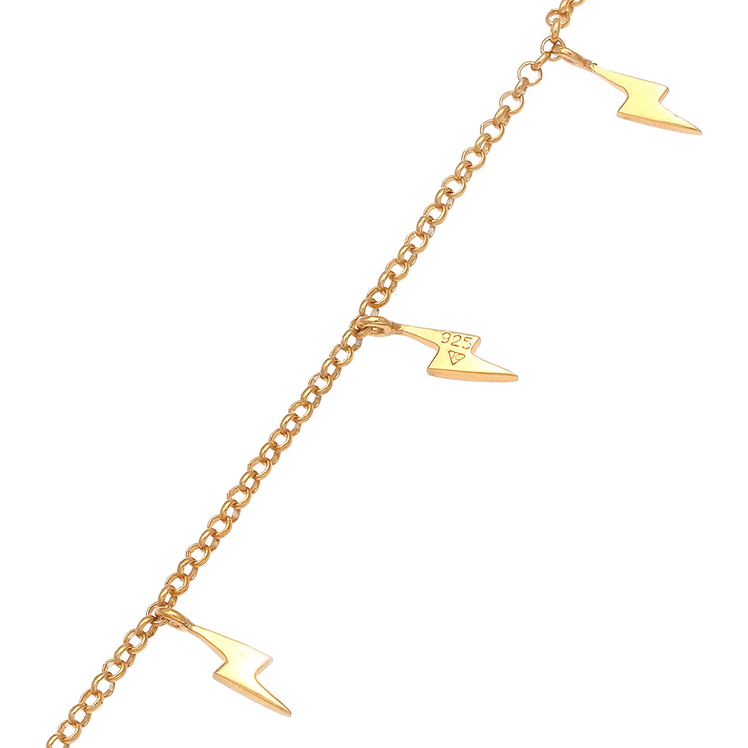 Gold - Elli | Choker Blitz | 925 Sterling Silber vergoldet