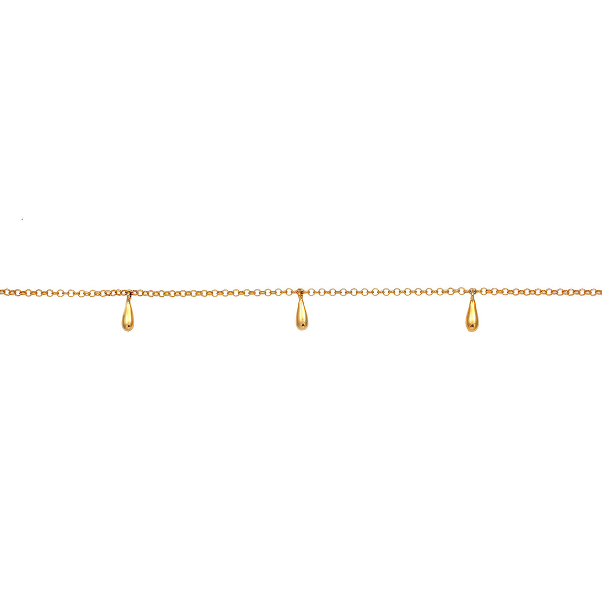 Gold - Elli | Choker Tropfen | 925 Sterling Silber vergoldet