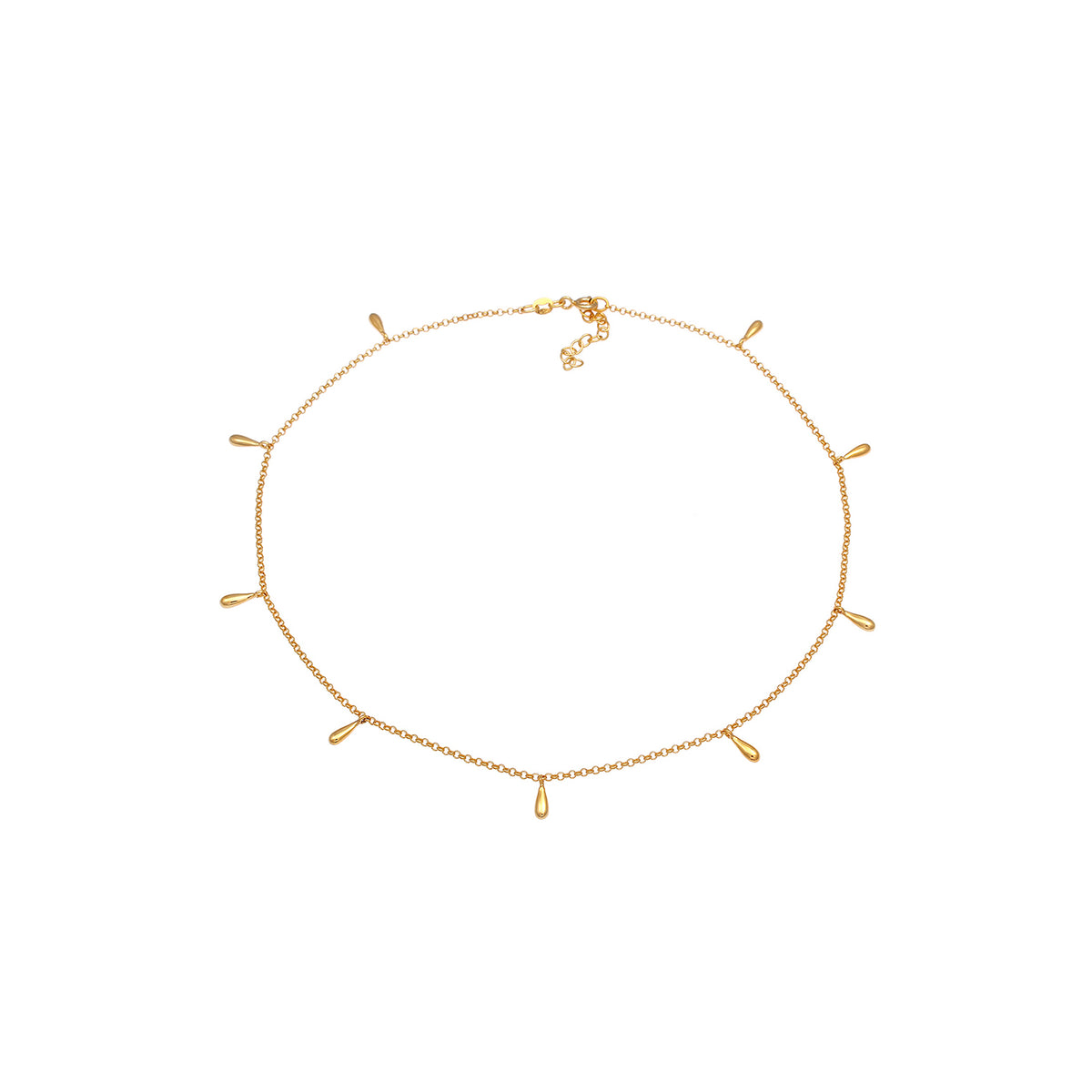 Gold - Elli | Choker Tropfen | 925 Sterling Silber vergoldet