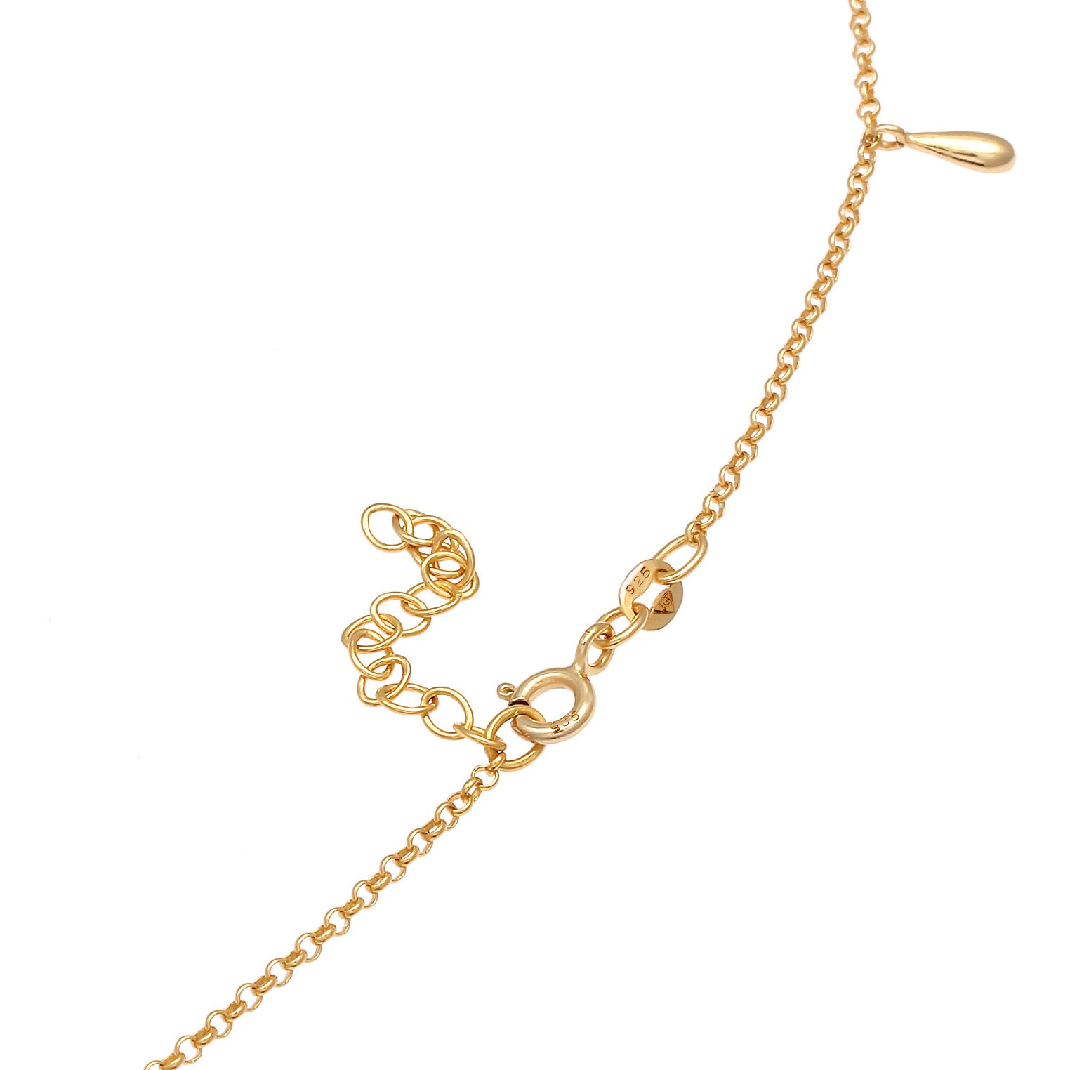 Gold - Elli | Choker Tropfen | 925 Sterling Silber vergoldet